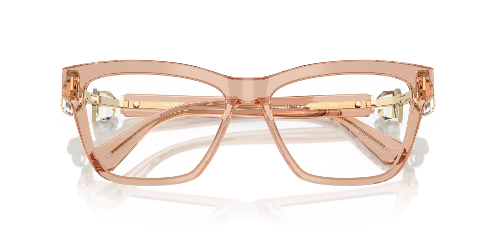 Swarovski SK2021 1063 Montature da vista Acetato Marrone Squadrata Normale - immagine 2