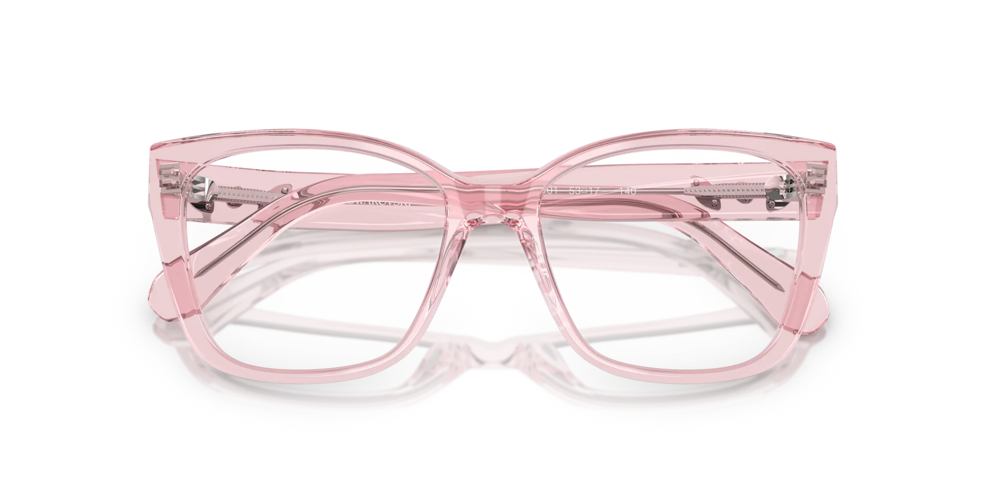 Swarovski SK2008 3001 Montature da vista Acetato Rosa Trasparente Geometrica Normale - immagine 2