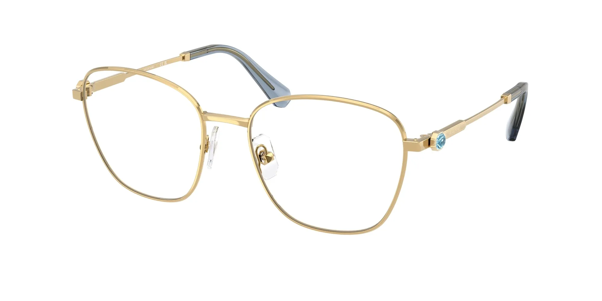 Swarovski SK1019 4021 Montature da vista Metallo Oro Squadrata Normale - immagine 1