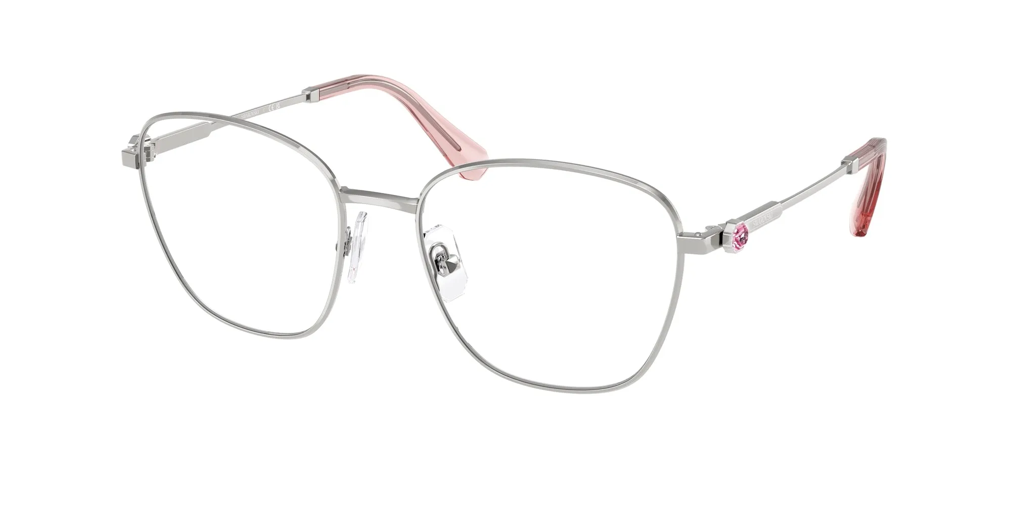 Swarovski SK1019 4001 Montature da vista Metallo Argento Squadrata Normale - immagine 1