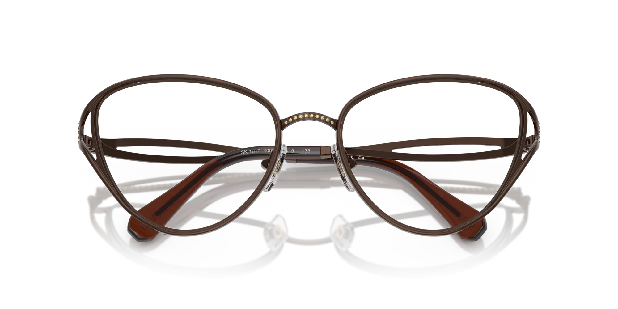 Swarovski SK1017 4002 Montature da vista Metallo Marrone Cat Eye Normale - immagine 2
