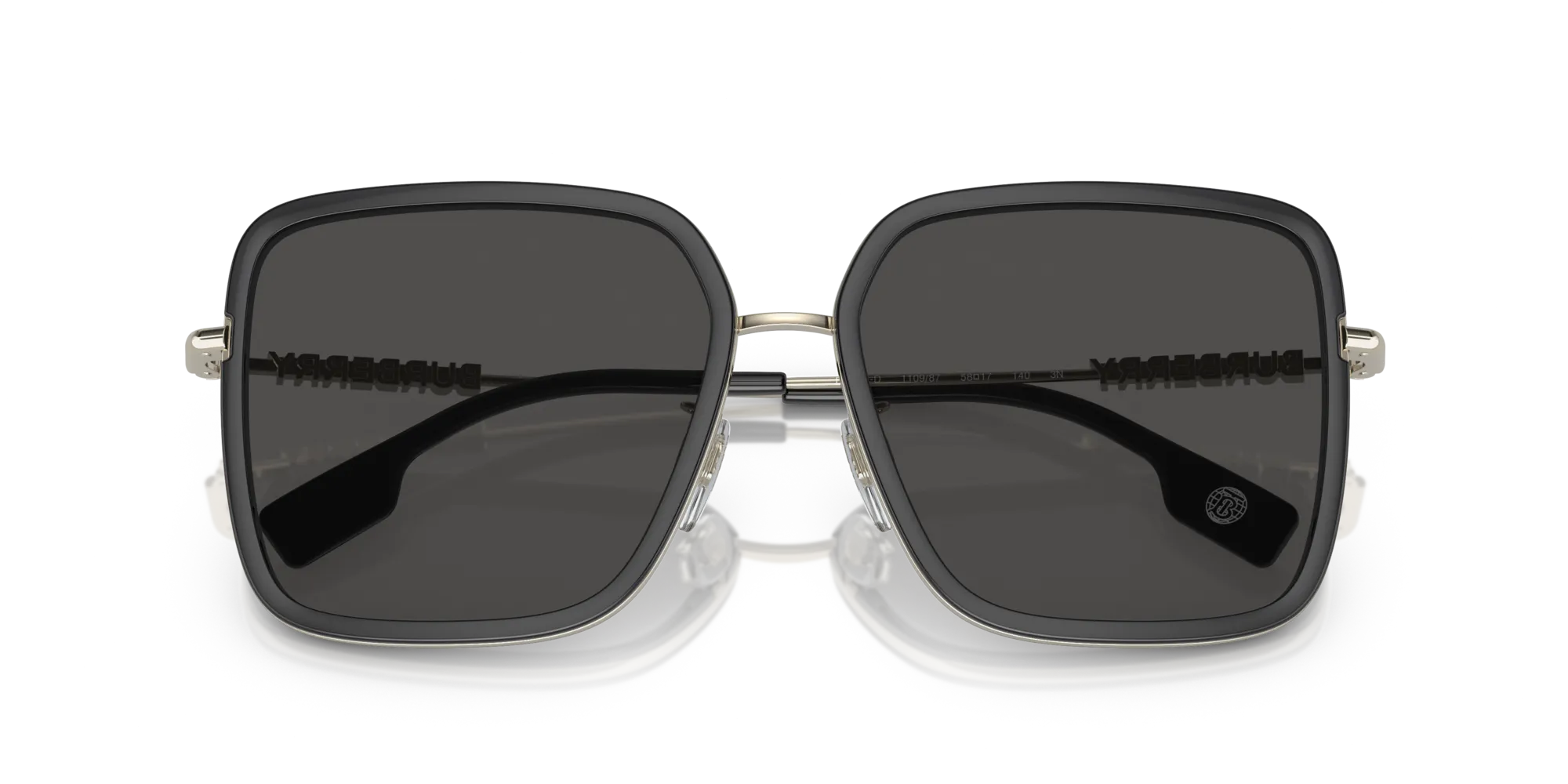 Burberry BE3145D DIONNE 110987 Occhiali da sole Acciaio Nero Grigio Squadrata Normale - immagine 2
