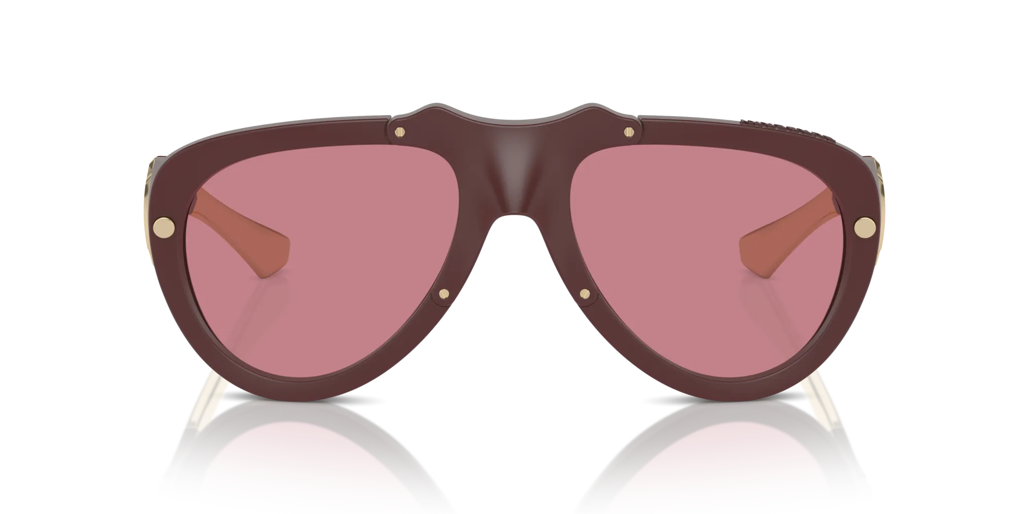 Burberry BE4433U 414075 Occhiali da sole Iniettato Rosso Viola Pilot Normale - immagine 3