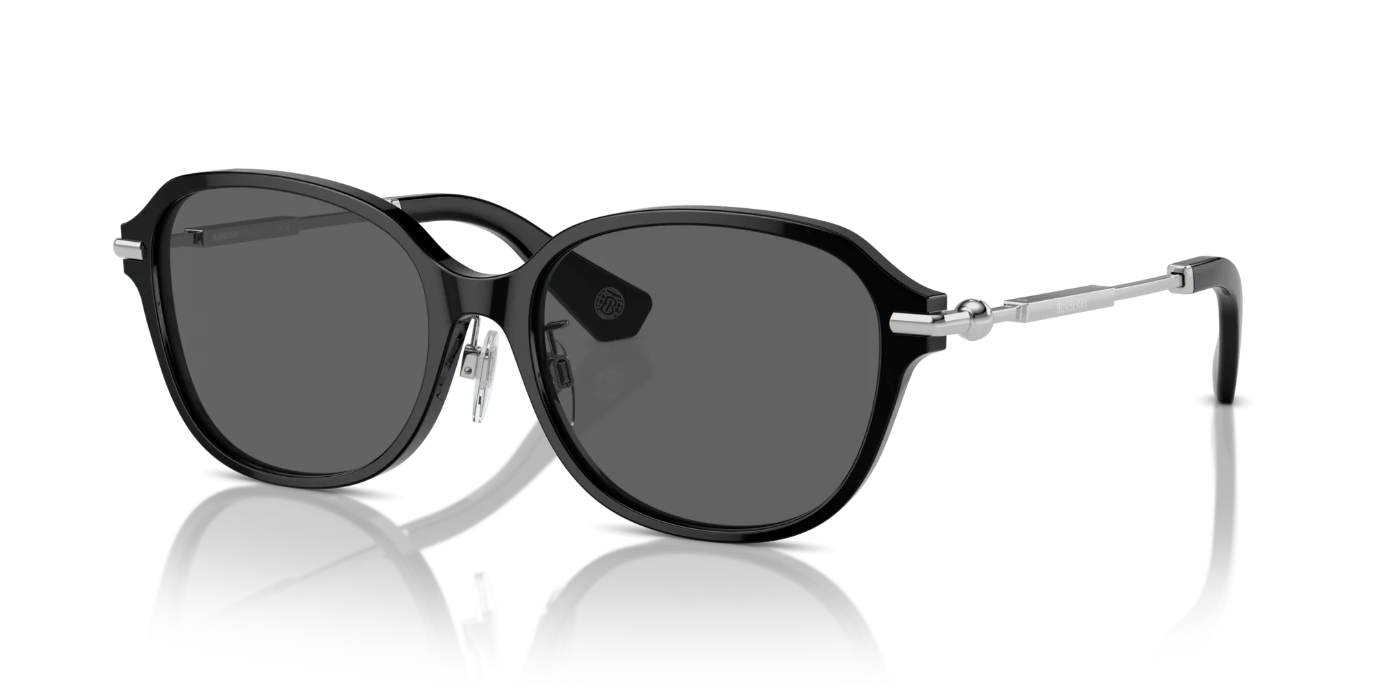 Burberry BE4429D 300187 Occhiali da sole Acetato Nero Grigio Cat Eye Normale - immagine 4