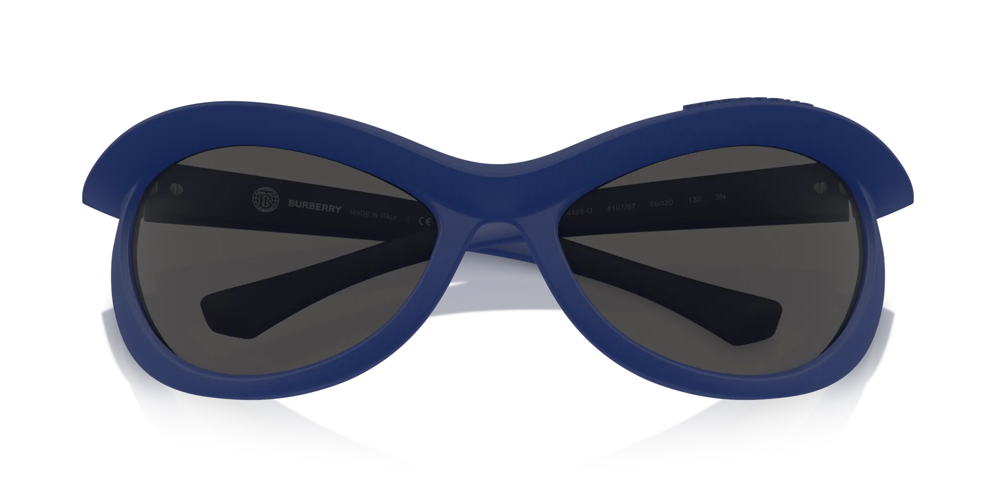 Burberry BE4428U 410787 Occhiali da sole Iniettato Blu Grigio Geometrica Normale - immagine 2
