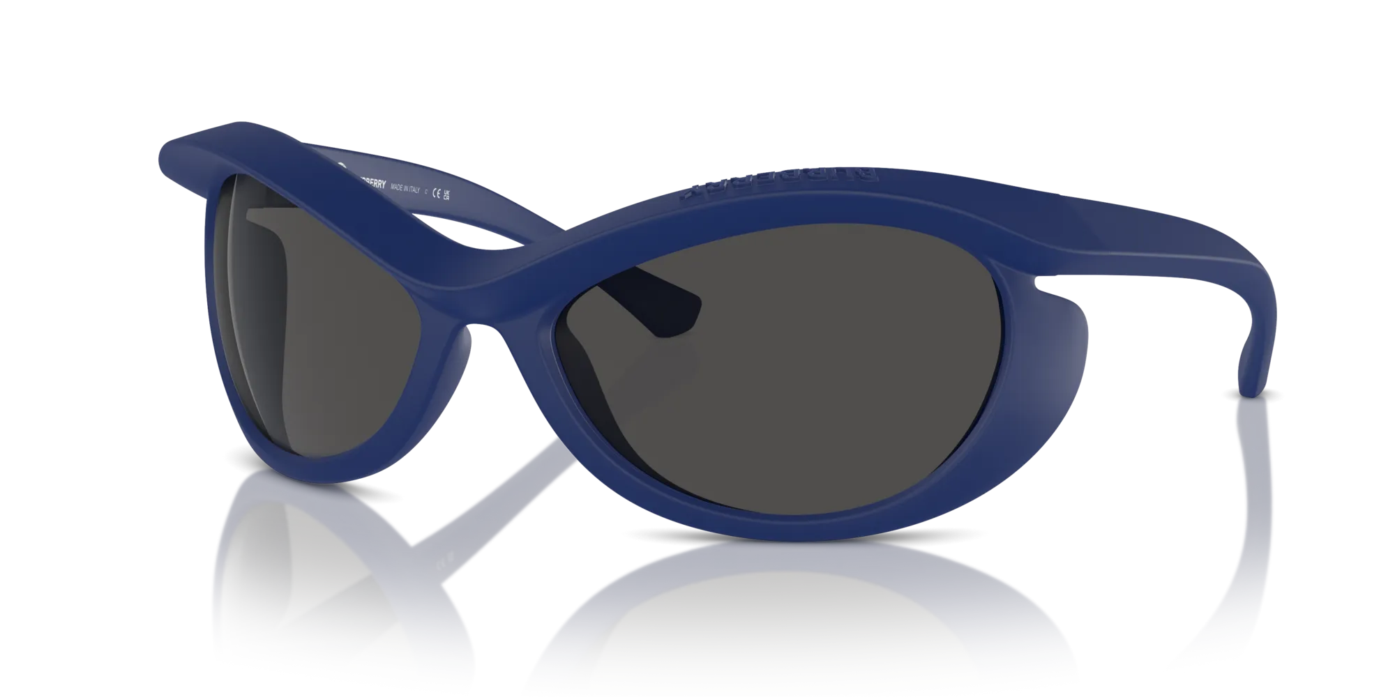 Burberry BE4428U 410787 Occhiali da sole Iniettato Blu Grigio Geometrica Normale - immagine 4