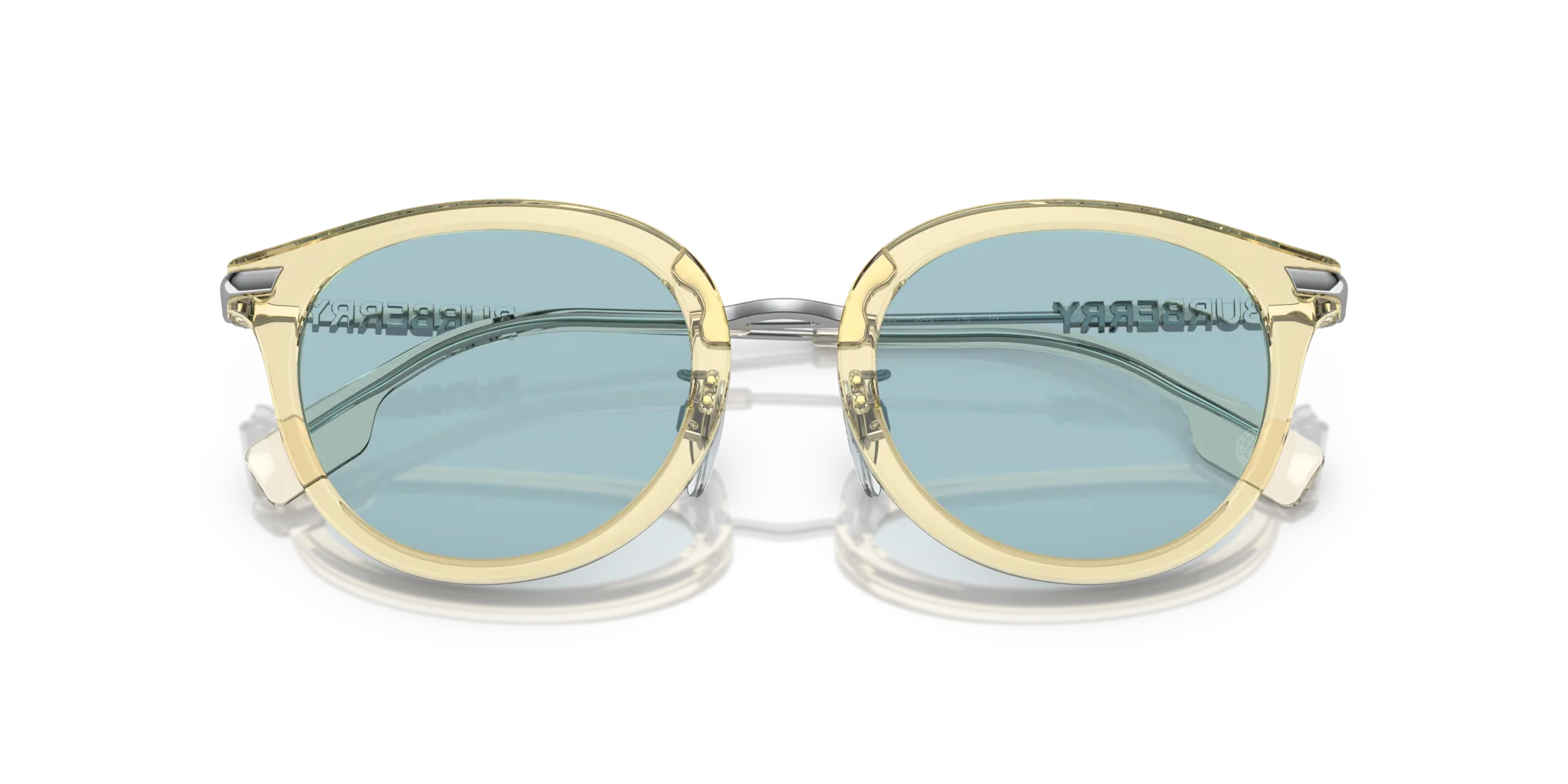 Burberry BE4398D KELSEY 407380 Occhiali da sole Iniettato Giallo Blu Pantos Normale - immagine 2