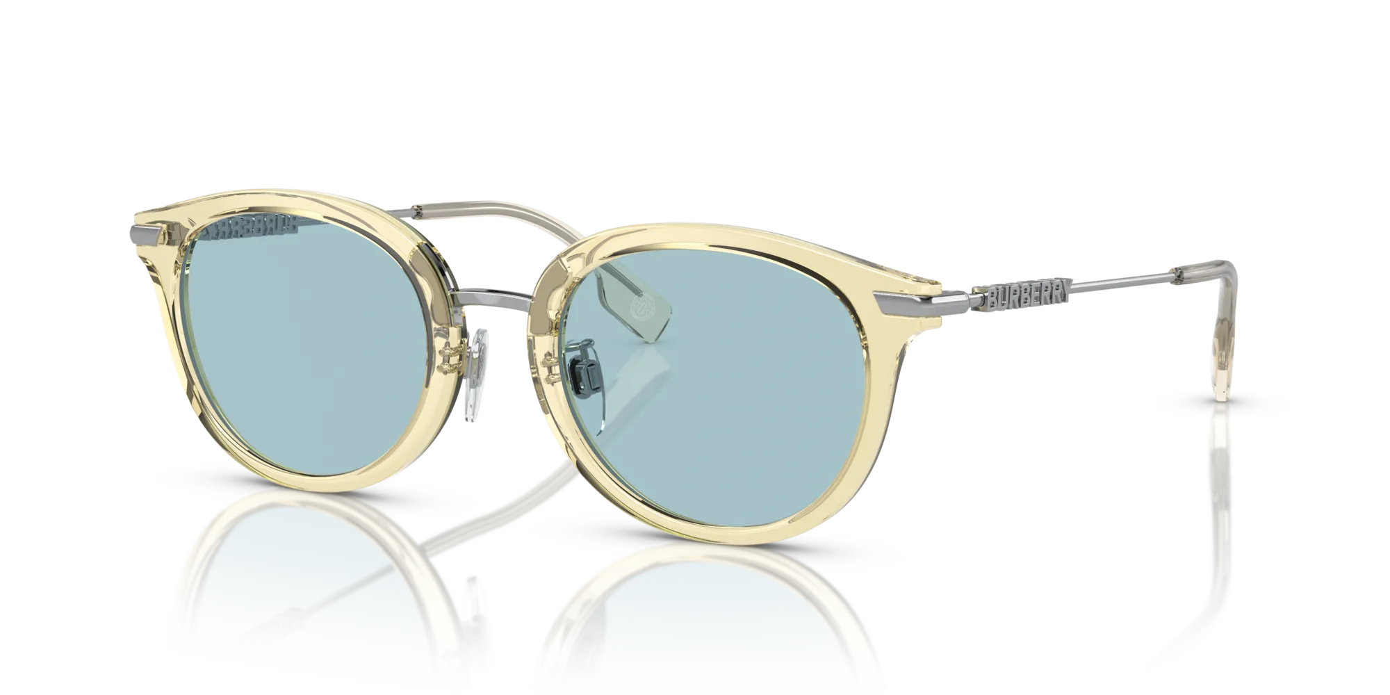 Burberry BE4398D KELSEY 407380 Occhiali da sole Iniettato Giallo Blu Pantos Normale - immagine 4