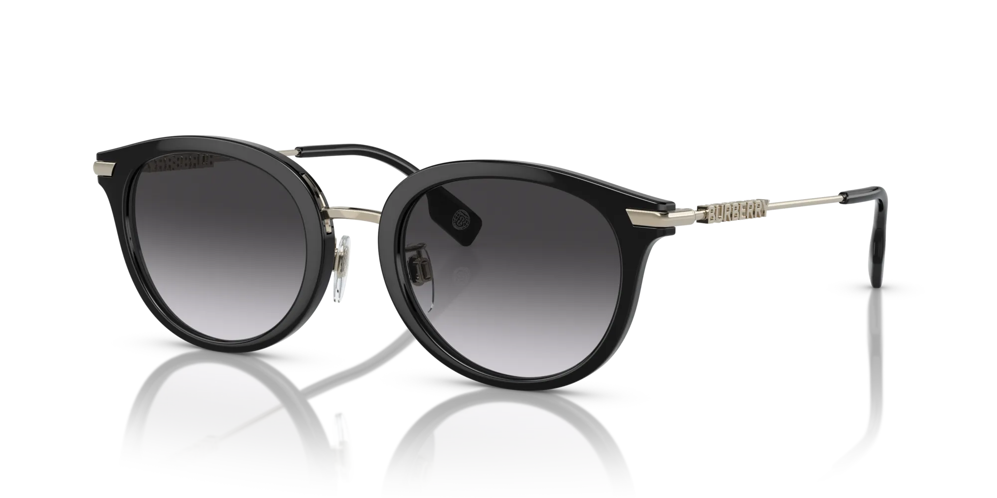 Burberry BE4398D KELSEY 30018G Occhiali da sole Iniettato Nero Grigio Pantos Normale Sfumato - immagine 4