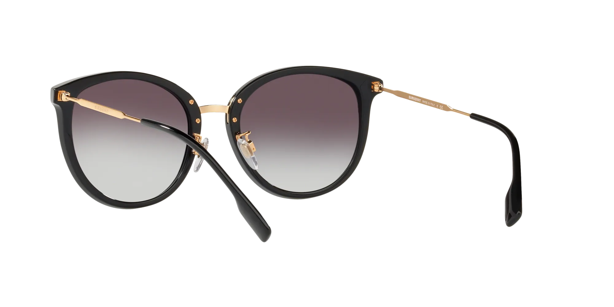 Burberry BE4289D 30018G Occhiali da sole Acetato Nero Grigio Rotonda Normale Sfumato - immagine 4
