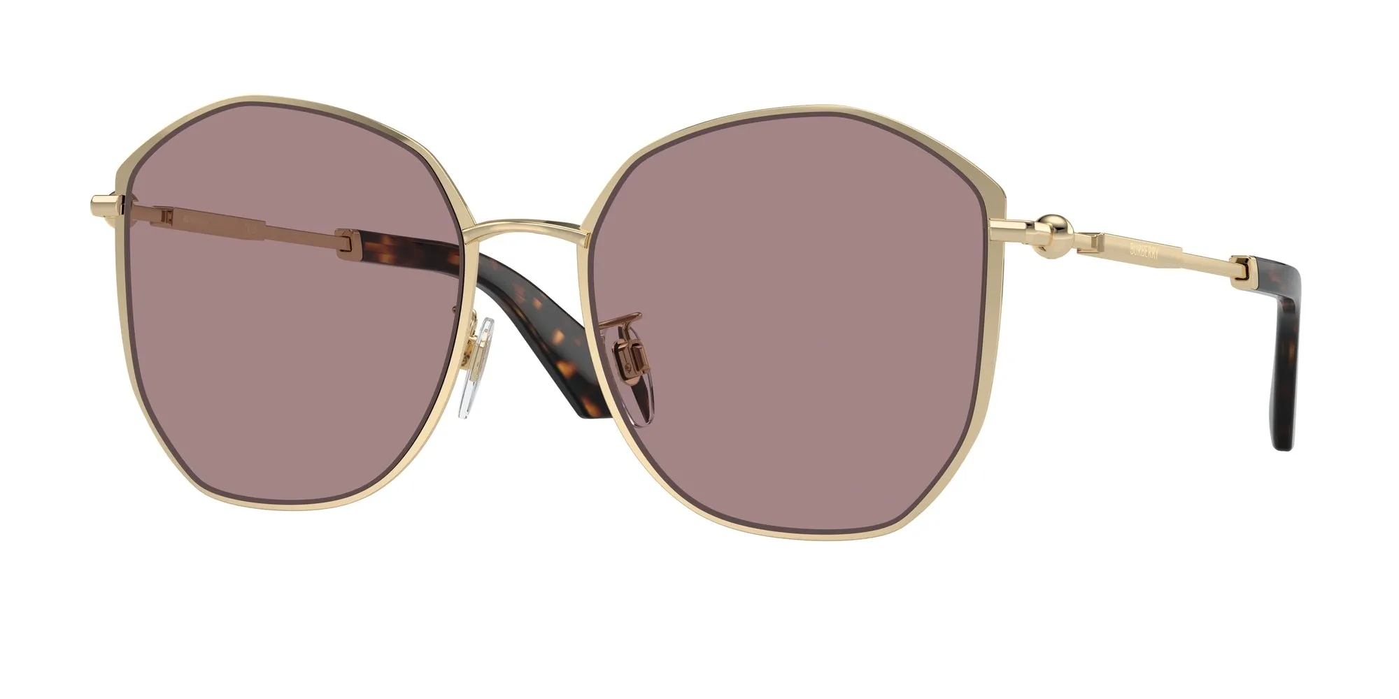 Burberry BE3153D 11097N Occhiali da sole Metallo Oro Marrone Geometrica Normale - immagine 1