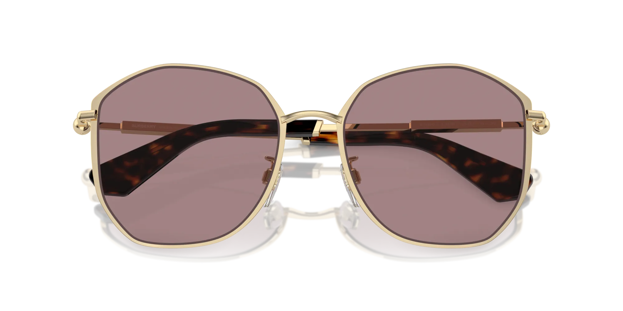 Burberry BE3153D 11097N Occhiali da sole Metallo Oro Marrone Geometrica Normale - immagine 2