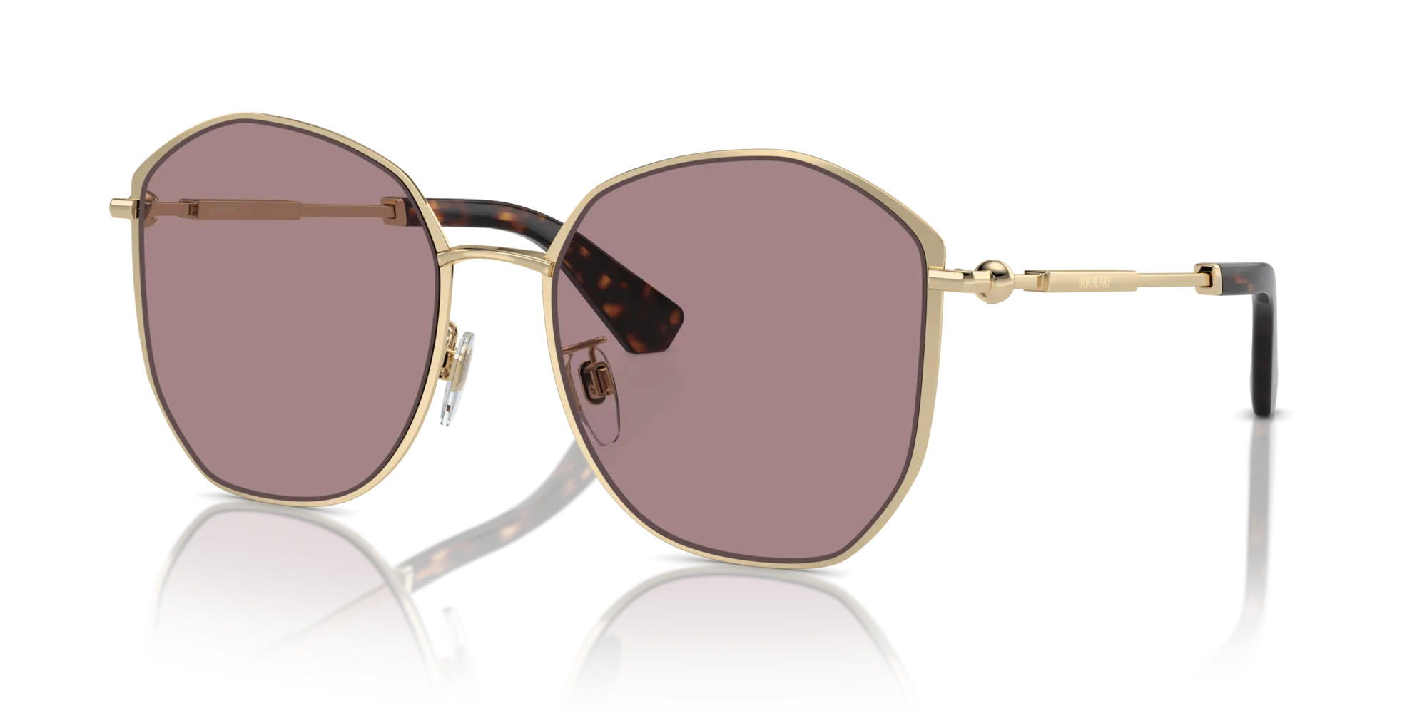 Burberry BE3153D 11097N Occhiali da sole Metallo Oro Marrone Geometrica Normale - immagine 4