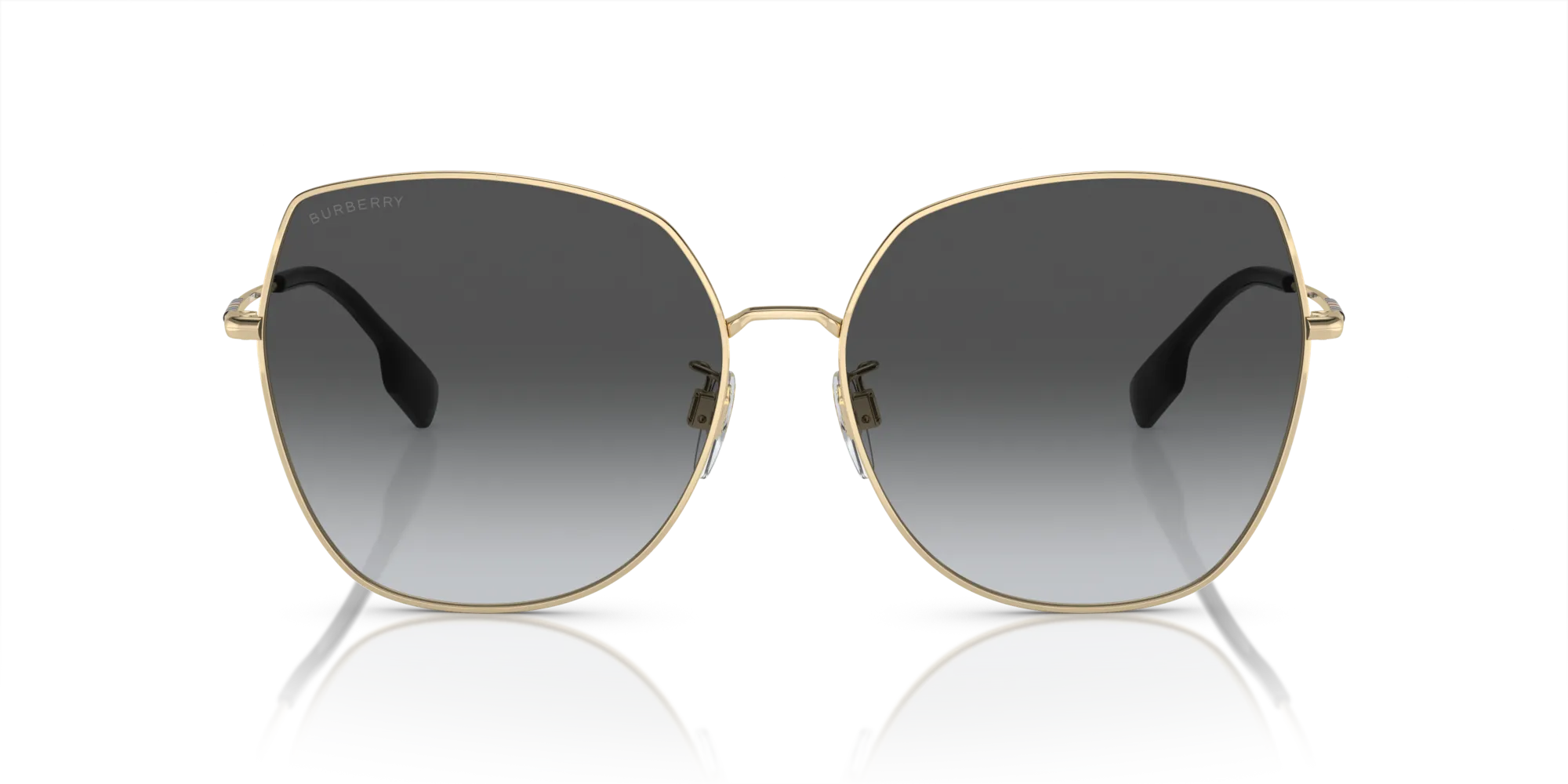 Burberry BE3136D 1109T3 Occhiali da sole Acciaio Oro Grigio Squadrata Polarizzata - immagine 3