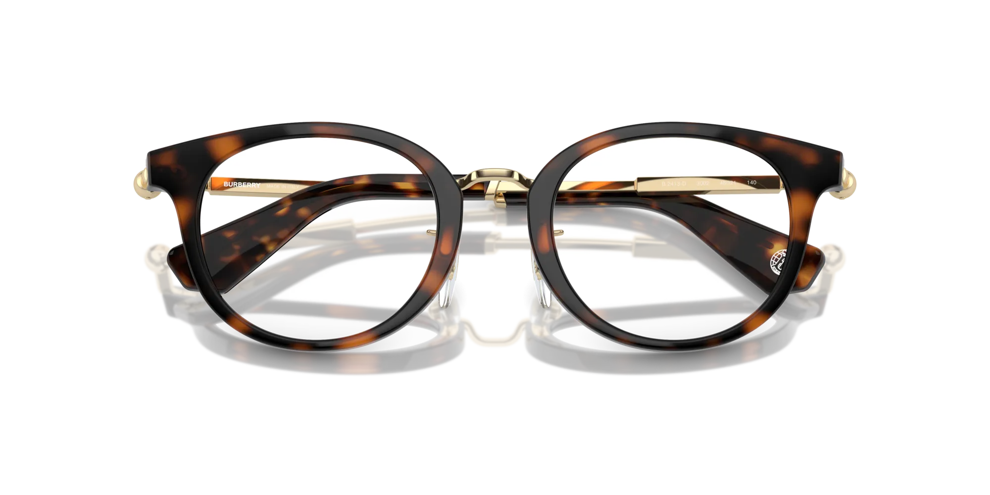 Burberry BE2413D 3002 Montature da vista Iniettato Marrone Pantos Normale - immagine 2