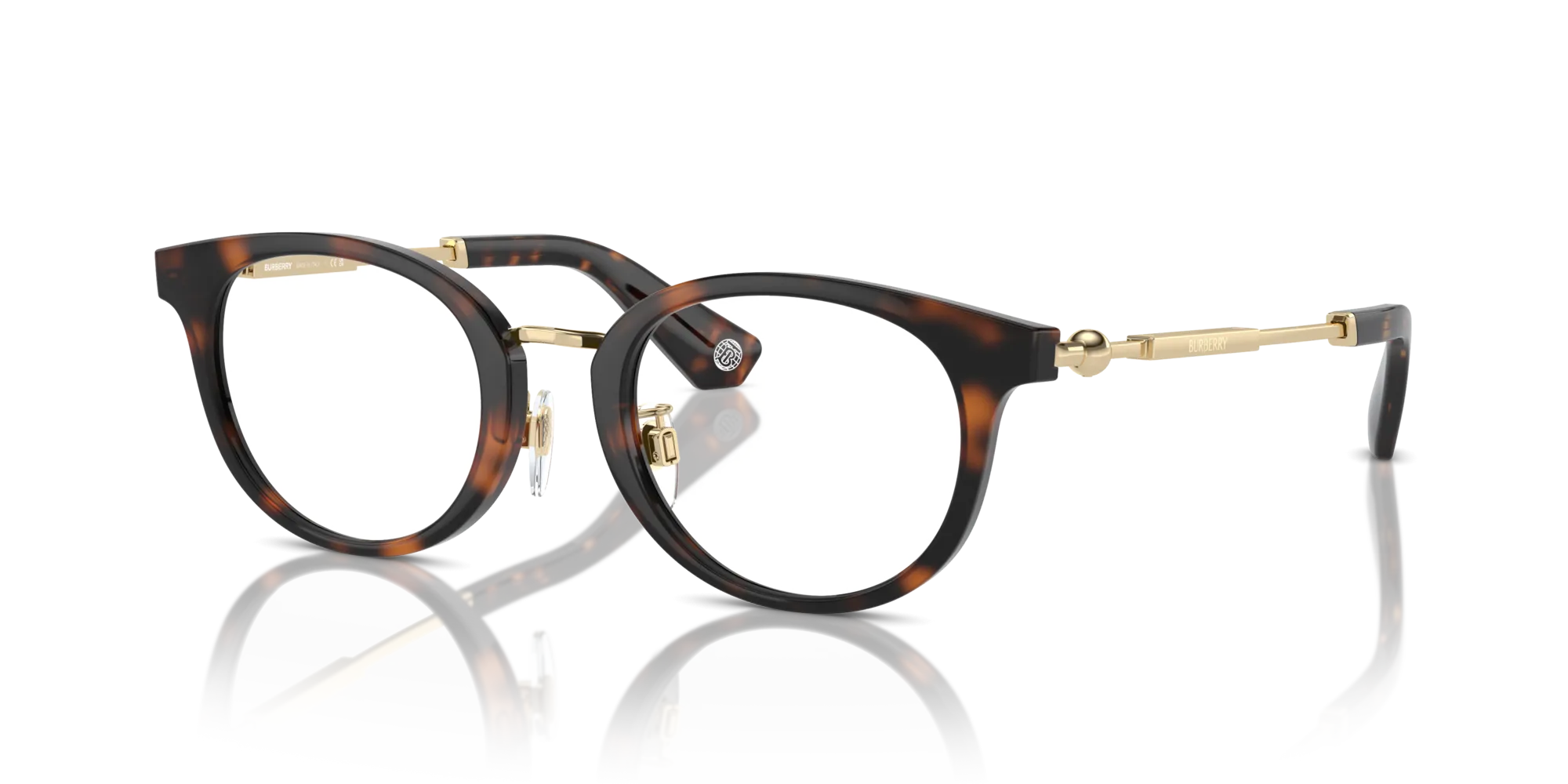 Burberry BE2413D 3002 Montature da vista Iniettato Marrone Pantos Normale - immagine 4