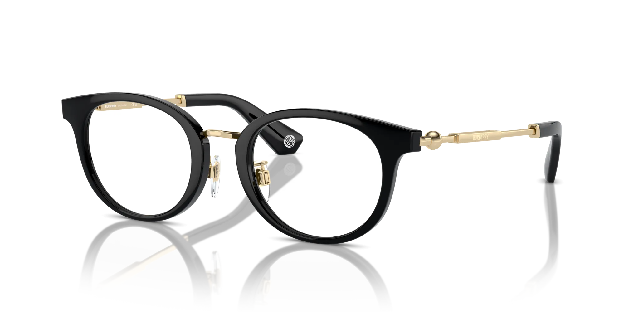 Burberry BE2413D 3001 Montature da vista Iniettato Nero Pantos Normale - immagine 4