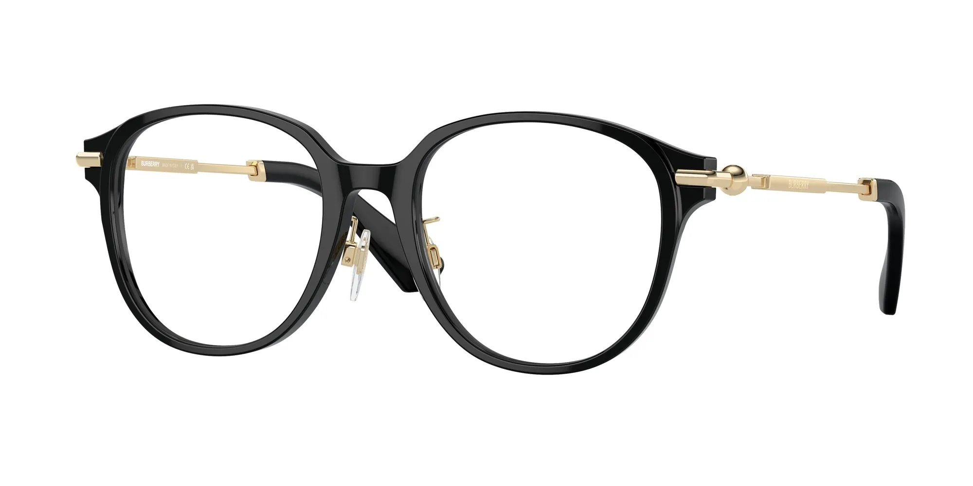 Burberry BE2412D 3001 Montature da vista Acetato Nero Rotonda Normale - immagine 1