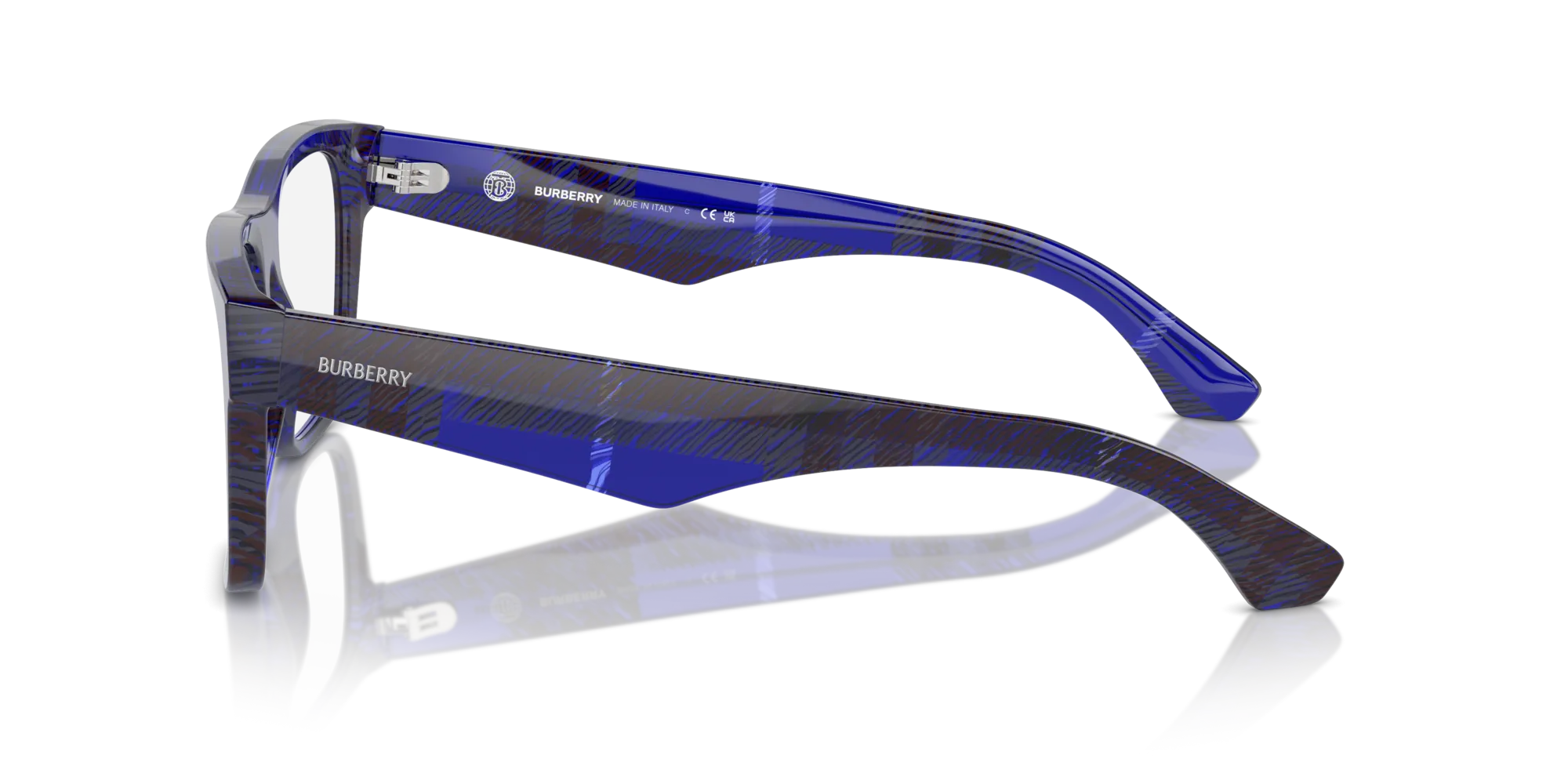 Burberry BE2411 4114 Montature da vista Acetato Blu Trasparente Squadrata Normale - immagine 4