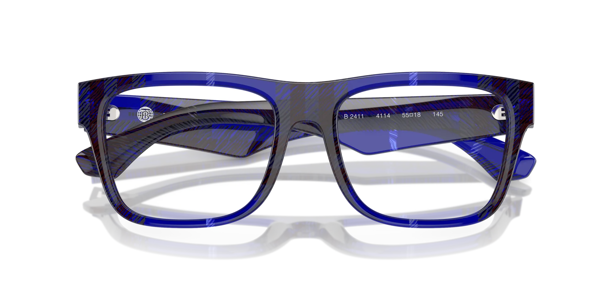 Burberry BE2411 4114 Montature da vista Acetato Blu Squadrata Normale - immagine 2