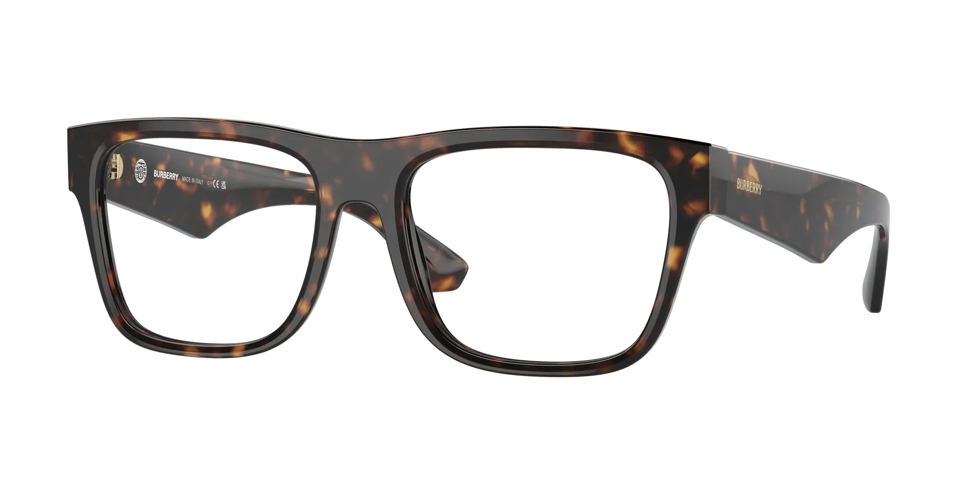 Burberry BE2411 3002 Montature da vista Acetato Marrone Trasparente Squadrata Normale - immagine 1