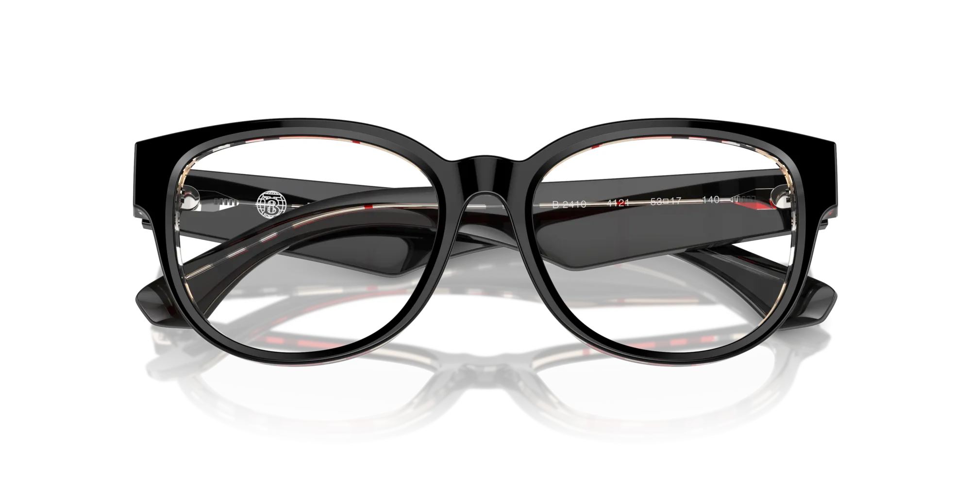 Burberry BE2410 4121 Montature da vista Acetato Nero Pantos Normale - immagine 2