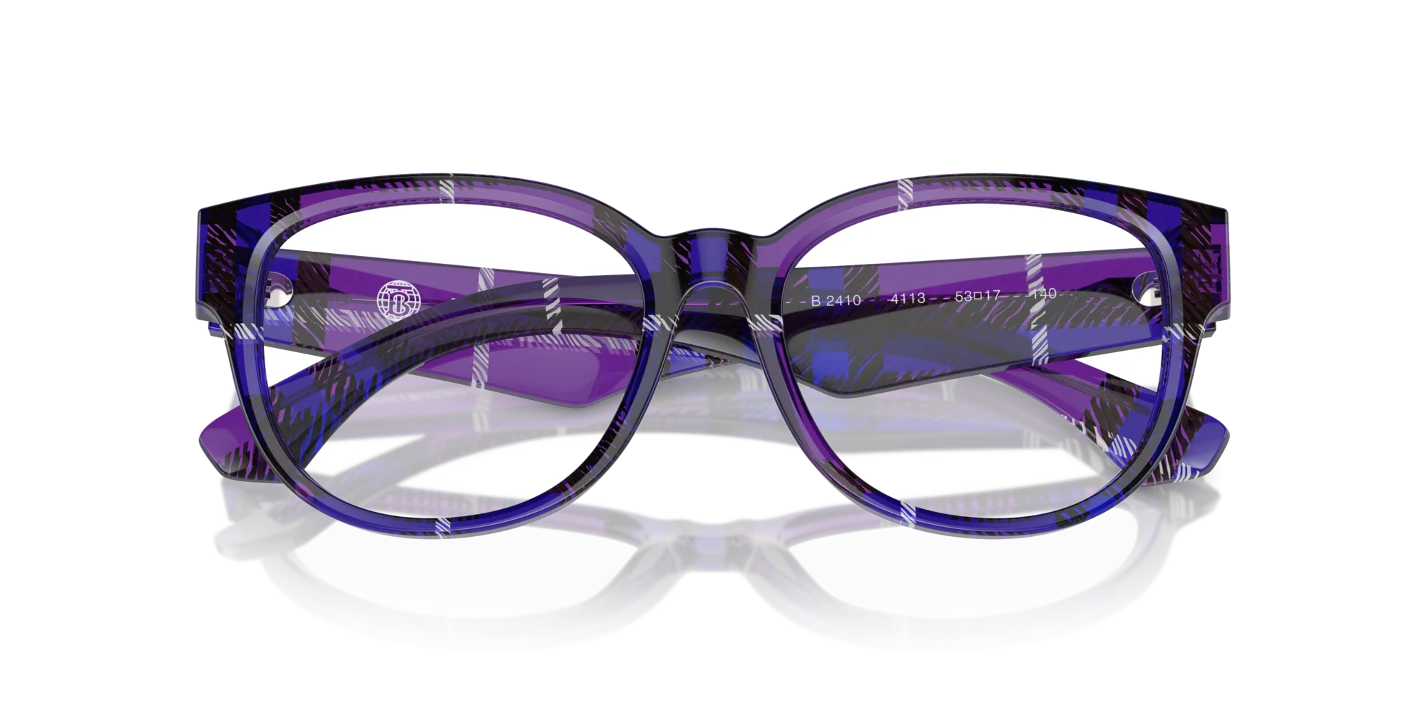 Burberry BE2410 4113 Montature da vista Acetato Viola Pantos Normale - immagine 2
