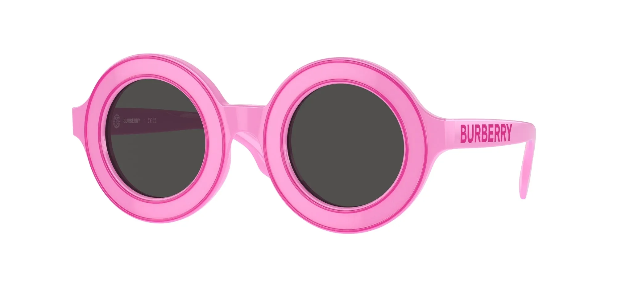 Burberry JB4386 404687 Occhiali da sole Acetato Rosa Grigio Rotonda Normale - immagine 1
