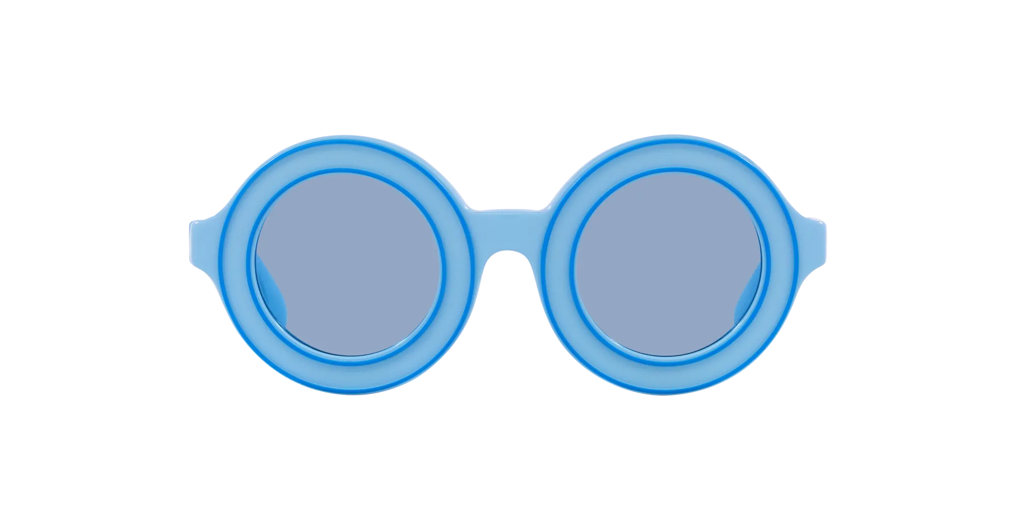 Burberry JB4386 404572 Occhiali da sole Acetato Blu Blu Rotonda Normale - immagine 2