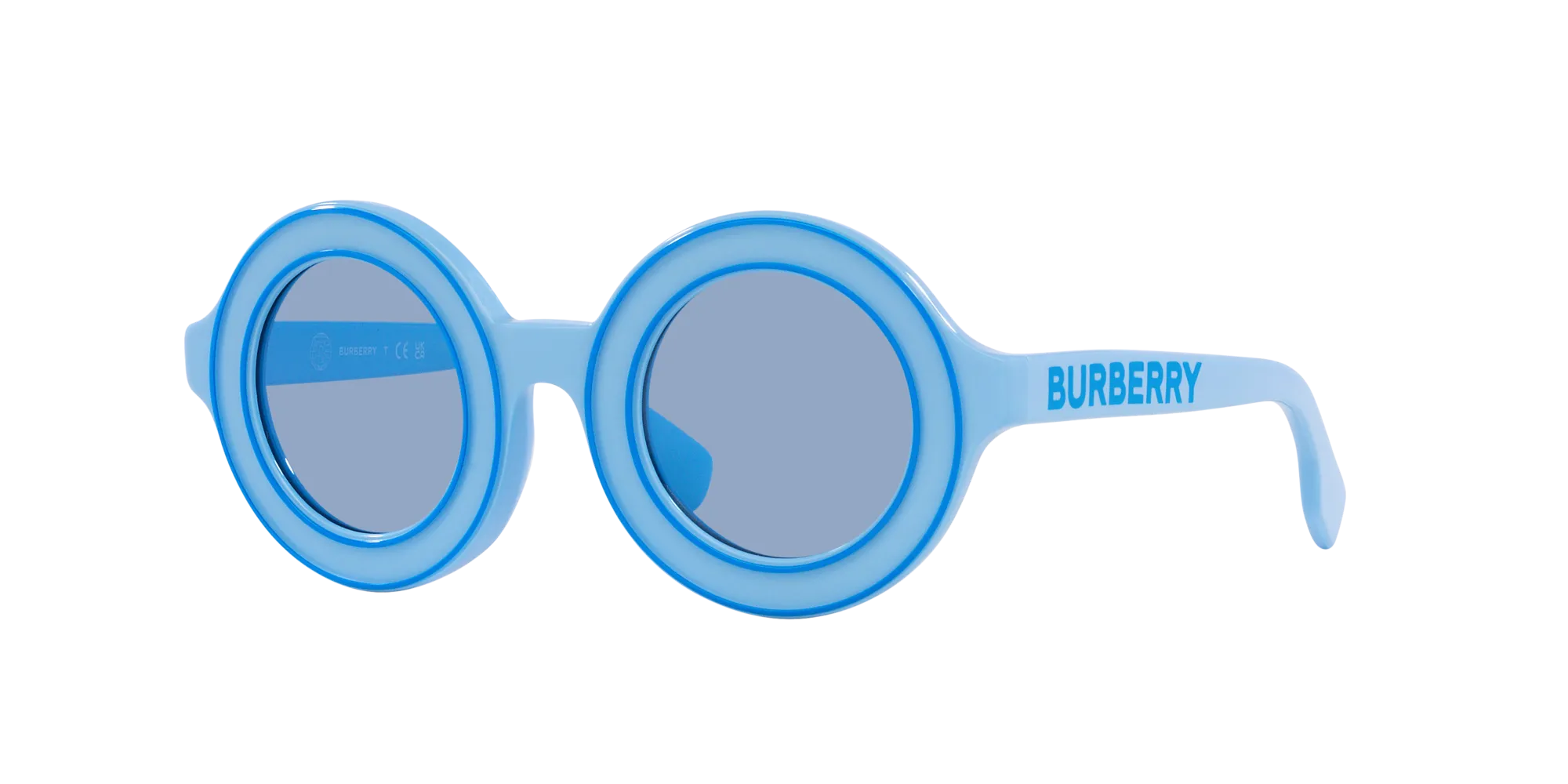 Burberry JB4386 404572 Occhiali da sole Acetato Blu Blu Rotonda Normale - immagine 3