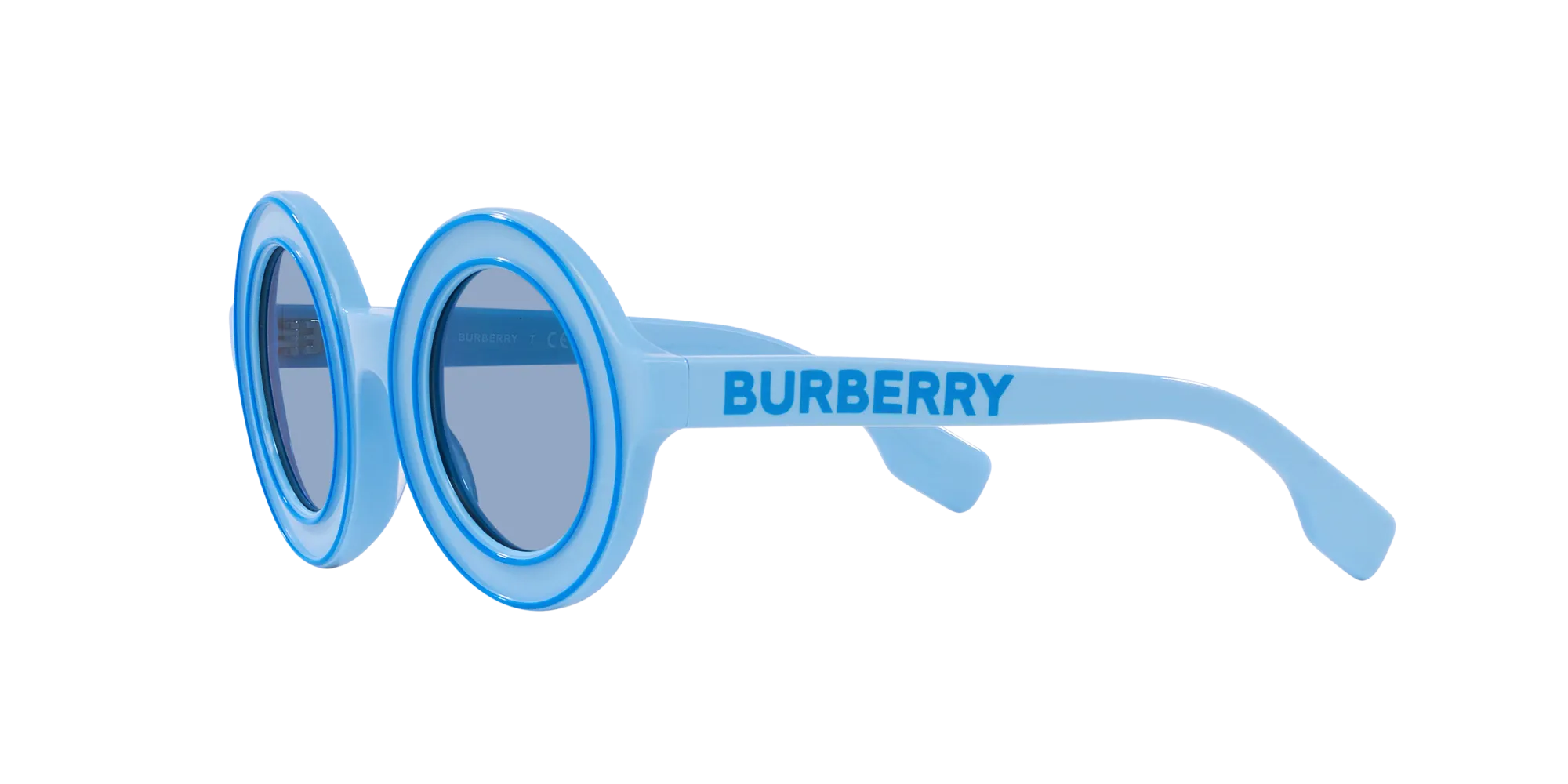 Burberry JB4386 404572 Occhiali da sole Acetato Blu Blu Rotonda Normale - immagine 4