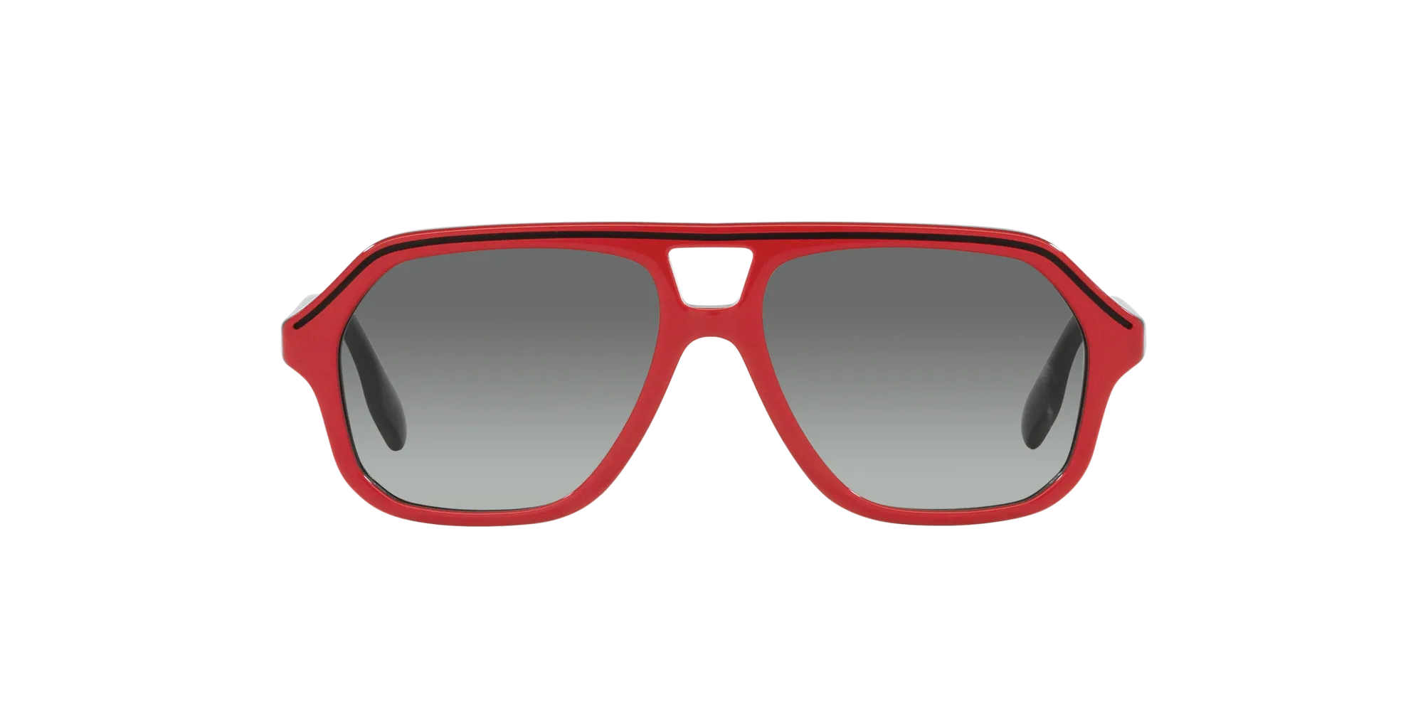Burberry JB4340 396311 Occhiali da sole Acetato Rosso Grigio Geometrica Normale Sfumato - immagine 2