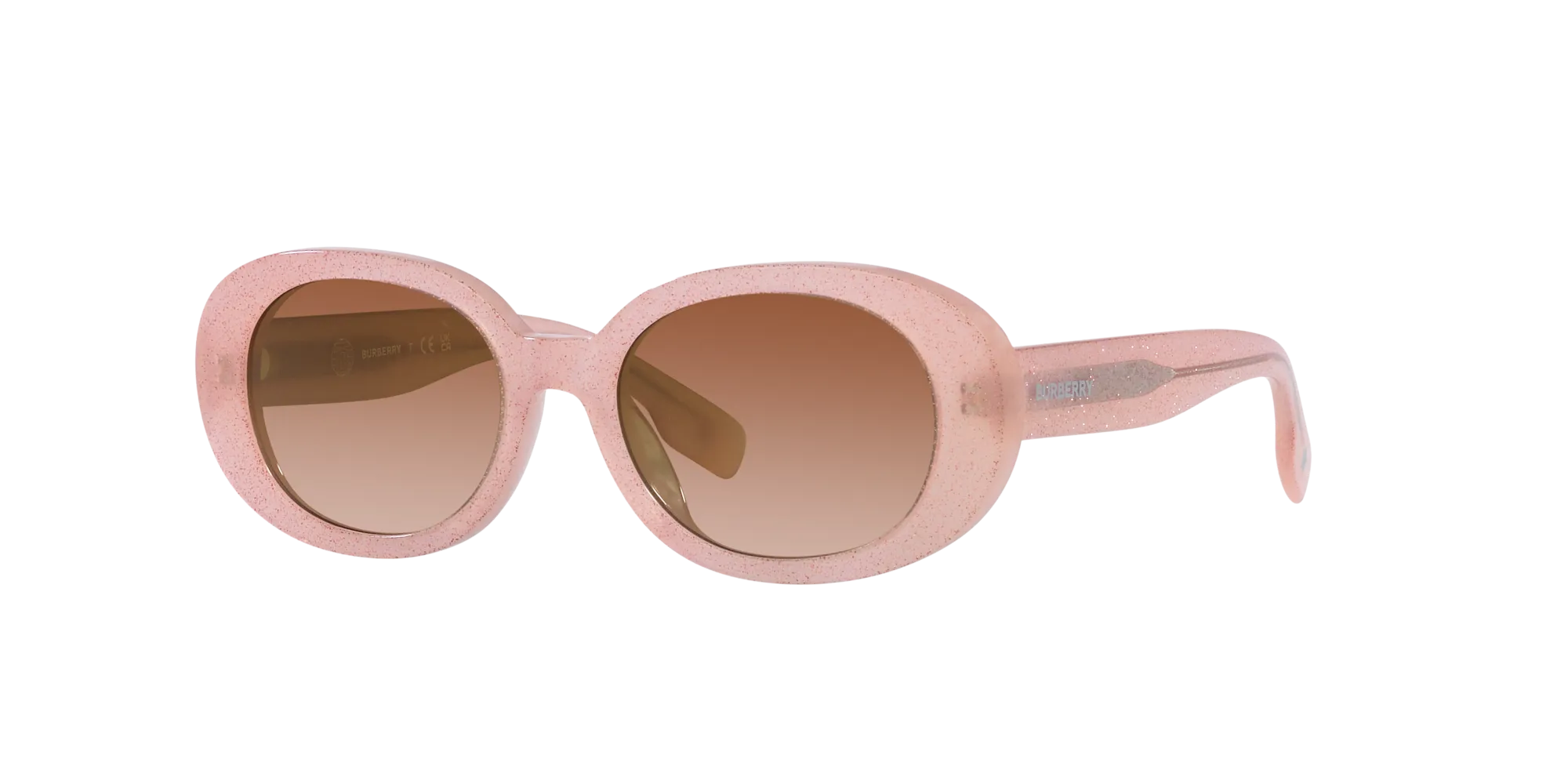 Burberry JB4339 392313 Occhiali da sole Acetato Rosa Marrone Rotonda Normale Sfumato - immagine 3