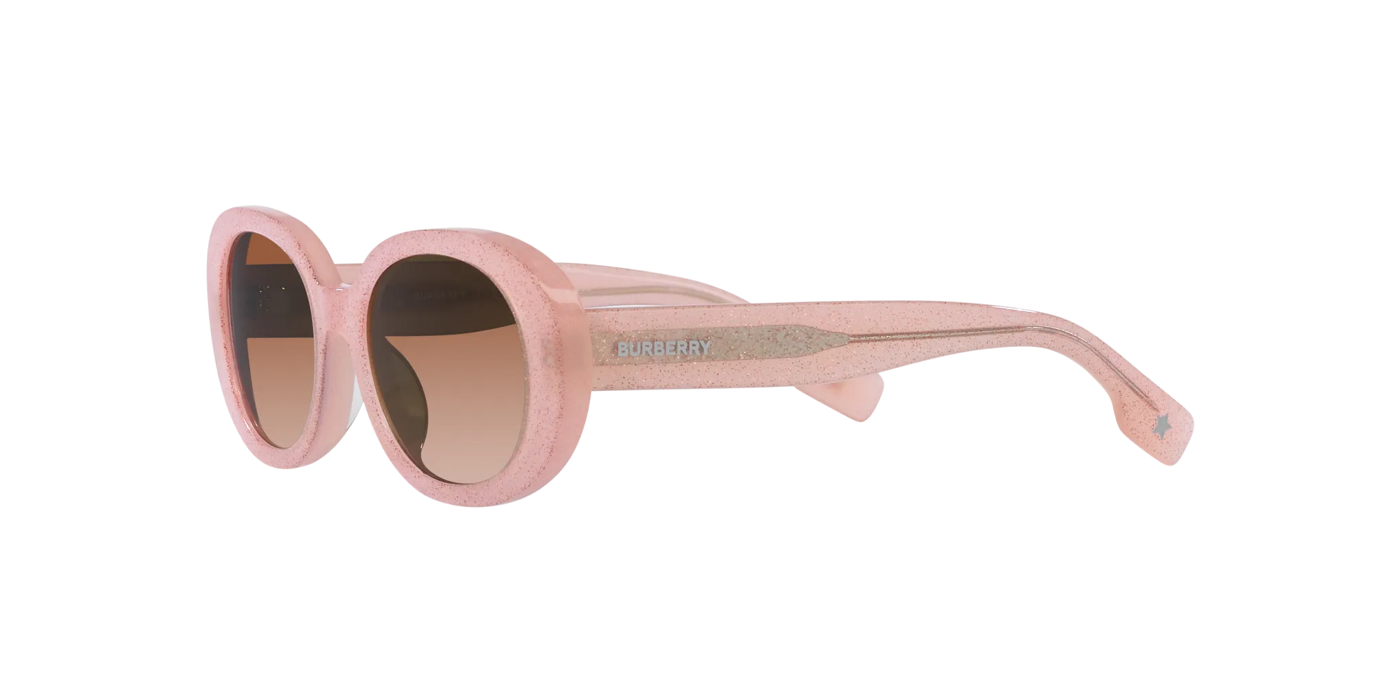Burberry JB4339 392313 Occhiali da sole Acetato Rosa Marrone Rotonda Normale Sfumato - immagine 4