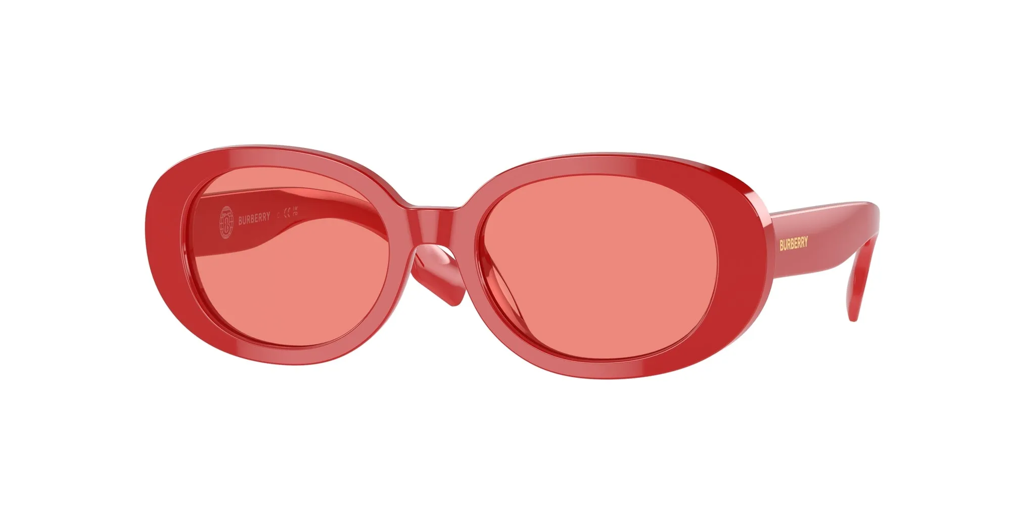 Burberry JB4339 391984 Occhiali da sole Acetato Rosso Rosa Rotonda Normale - immagine 1
