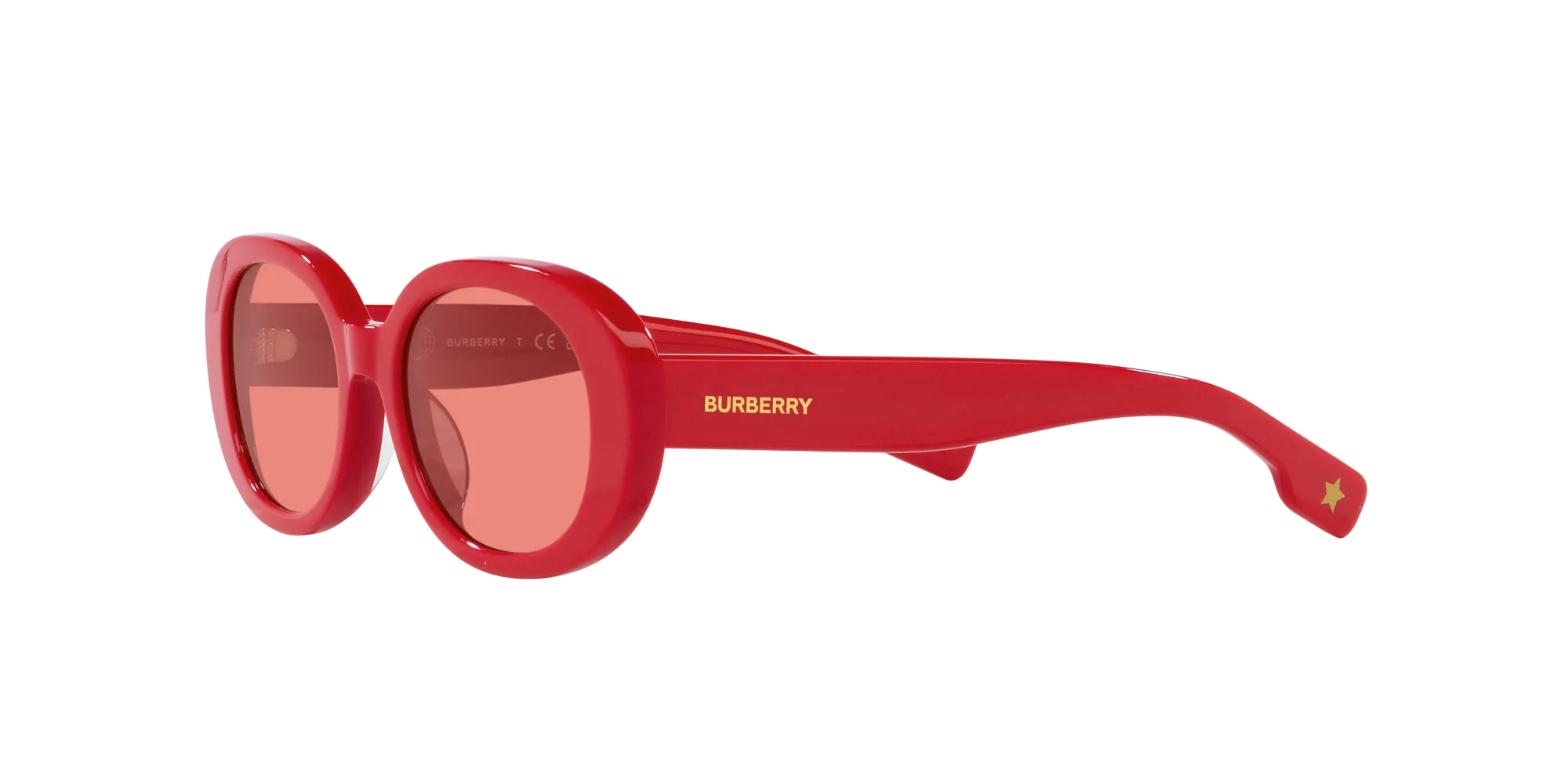 Burberry JB4339 391984 Occhiali da sole Acetato Rosso Rosa Rotonda Normale - immagine 4