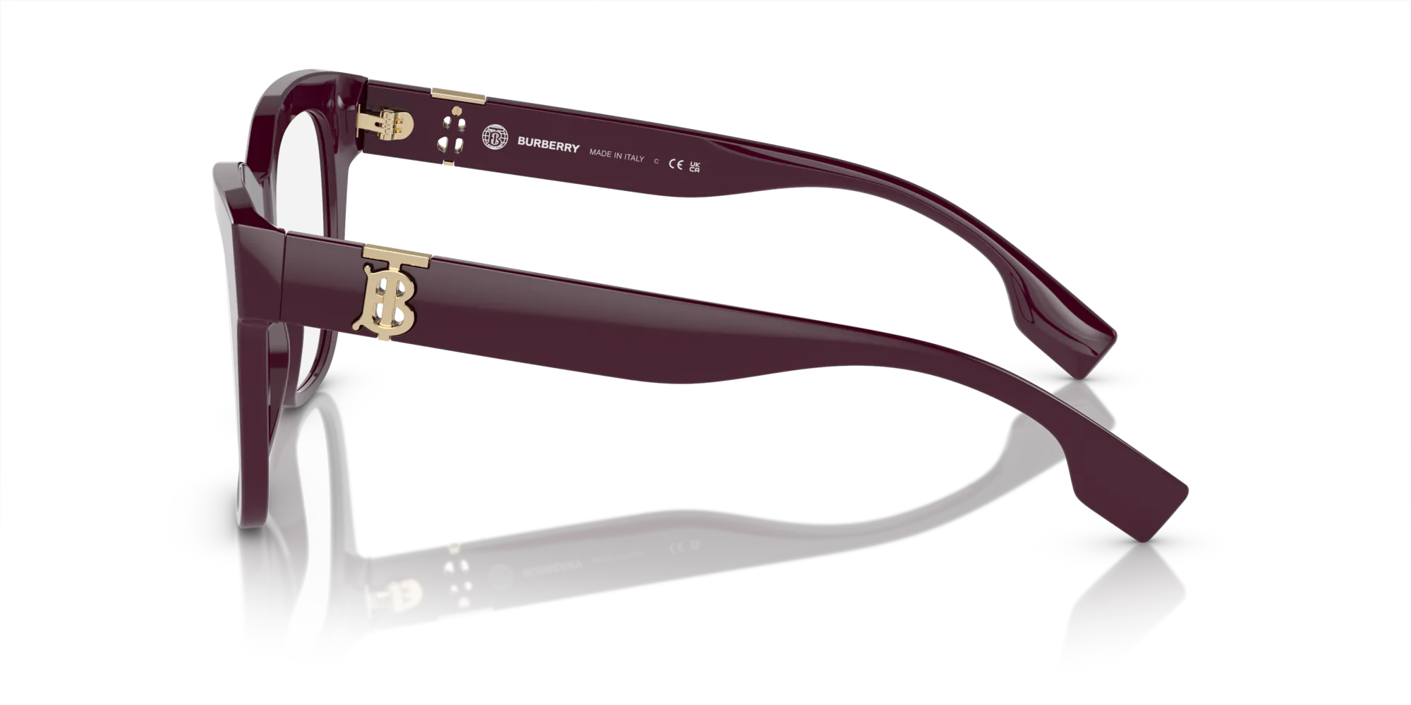 Burberry BE2388 3979 Montature da vista Acetato Rosso Squadrata Normale - immagine 4