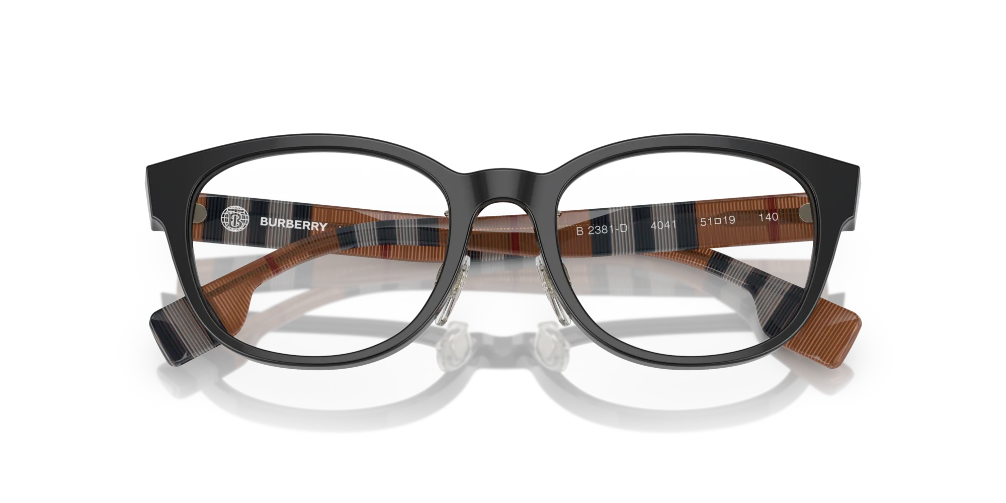 Burberry BE2381D PEYTON 4041 Montature da vista Acetato Nero Squadrata Normale - immagine 2