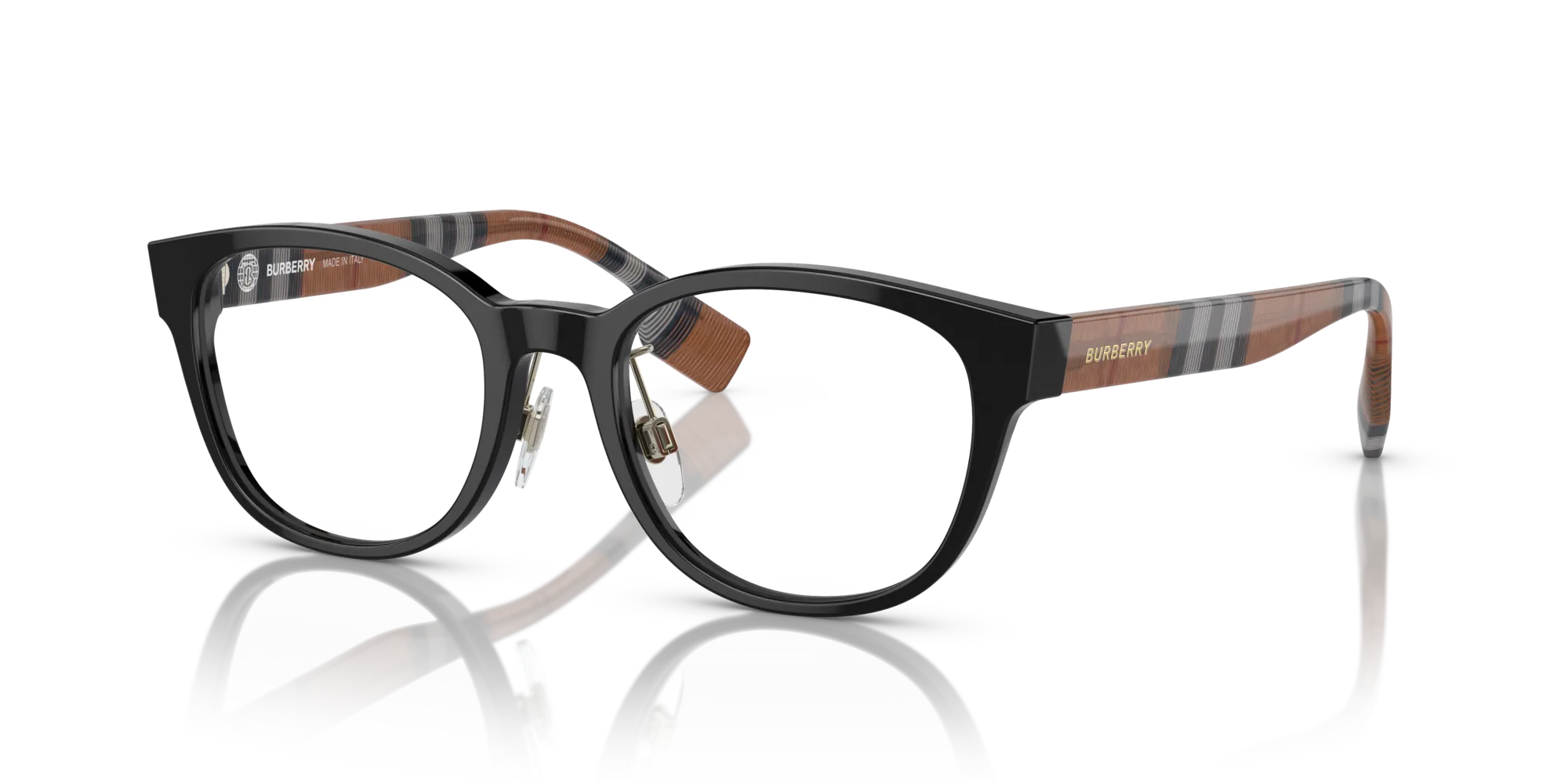Burberry BE2381D PEYTON 4041 Montature da vista Acetato Nero Squadrata Normale - immagine 4