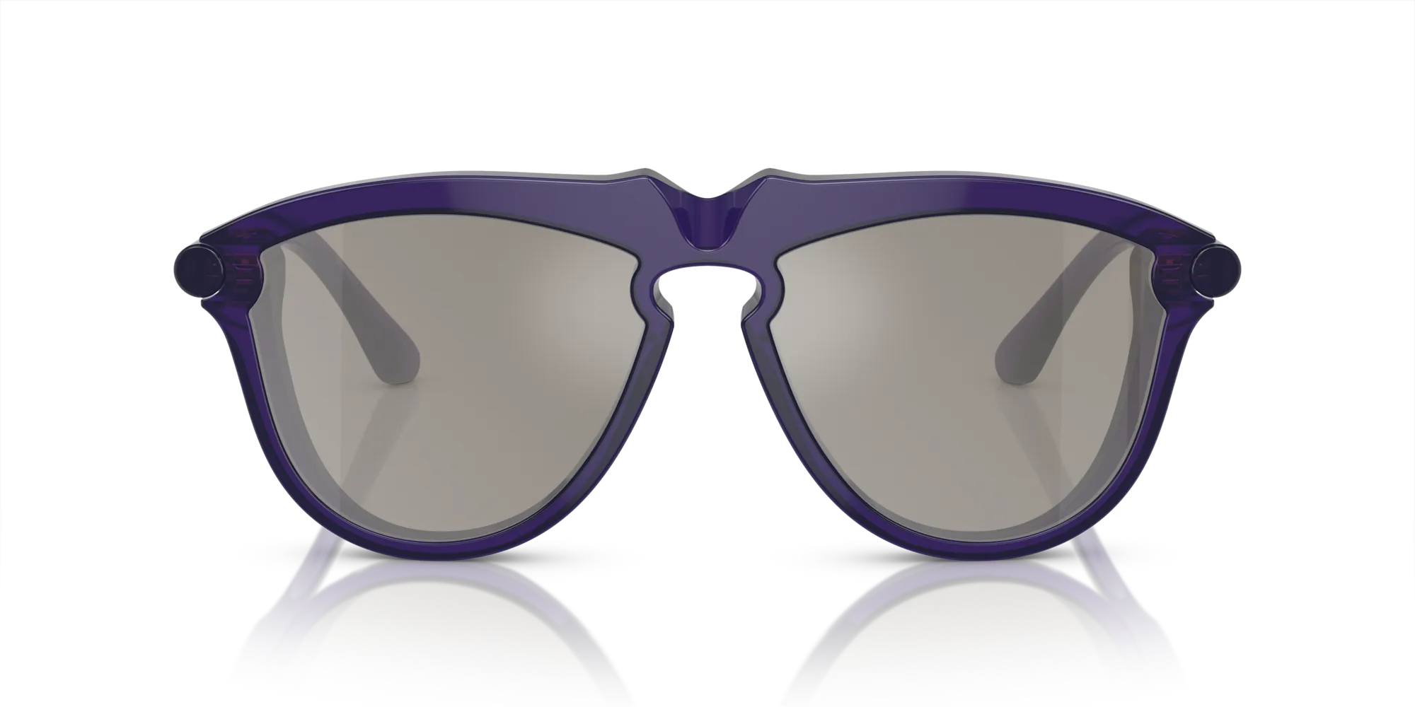 Burberry BE4417U 41056G Occhiali da sole Acetato Viola Grigio Pilot Specchiate - immagine 3