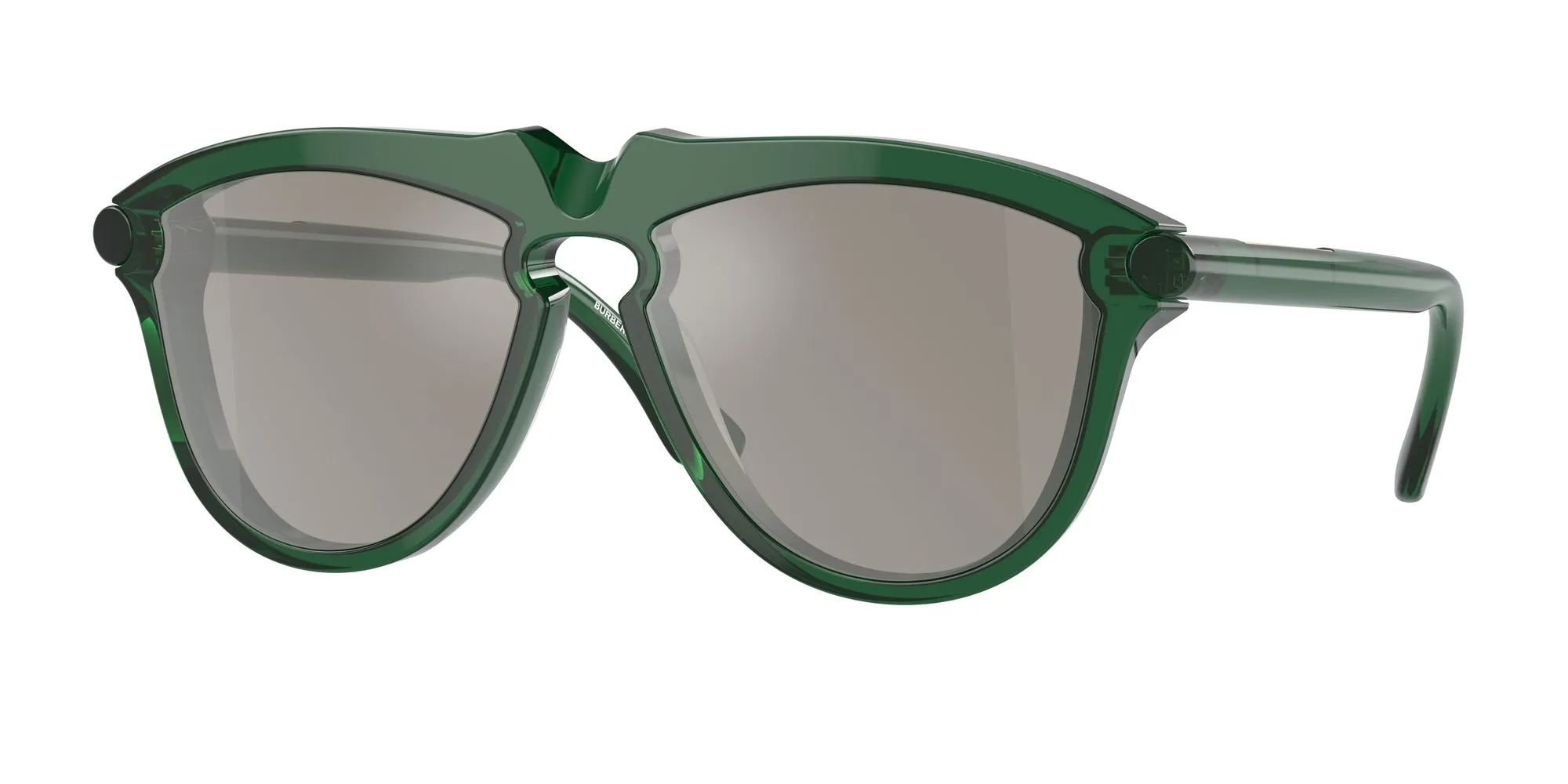 Burberry BE4417U 41046G Occhiali da sole Acetato Verde Grigio Pilot Specchiate - immagine 1