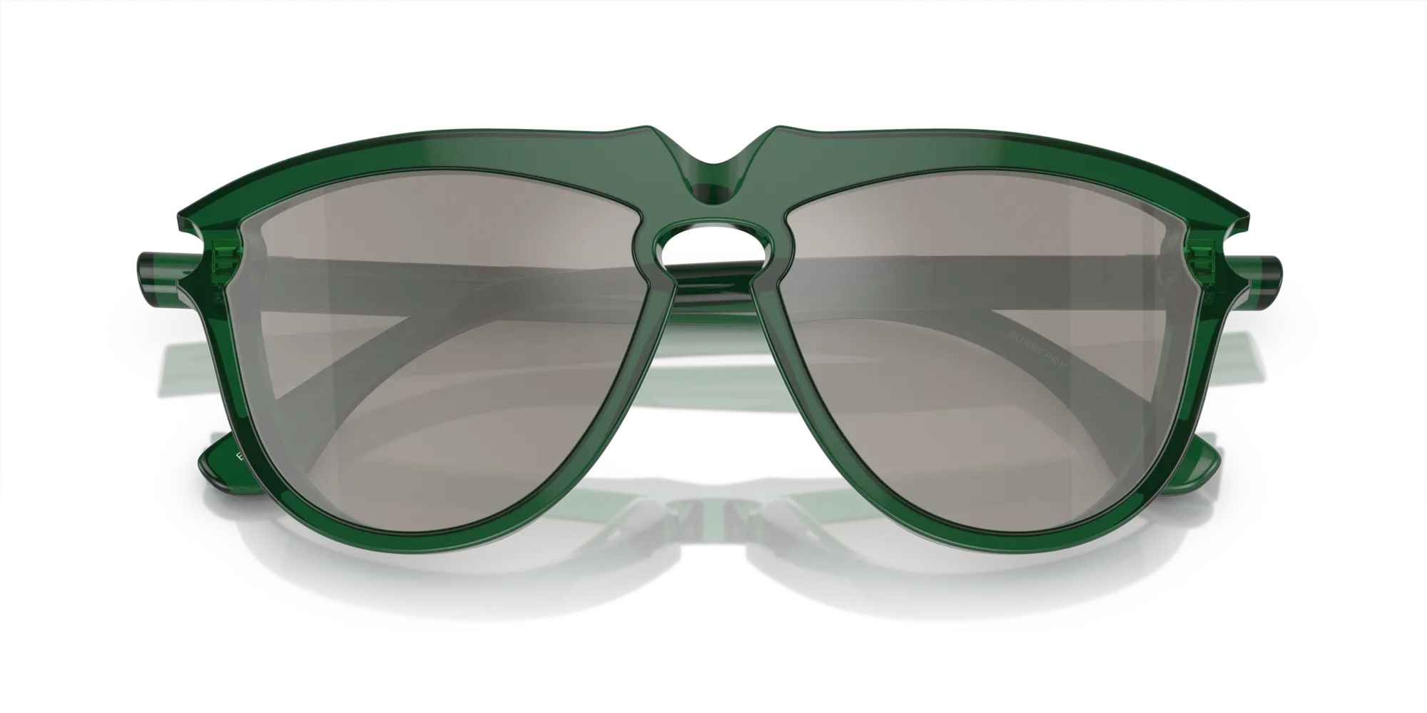 Burberry BE4417U 41046G Occhiali da sole Acetato Verde Grigio Pilot Specchiate - immagine 2