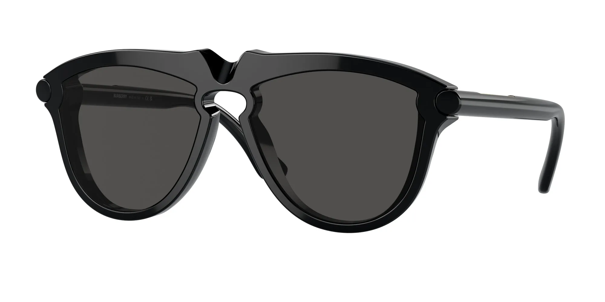 Burberry BE4417U 300187 Occhiali da sole Acetato Nero Grigio Pilot Normale - immagine 1