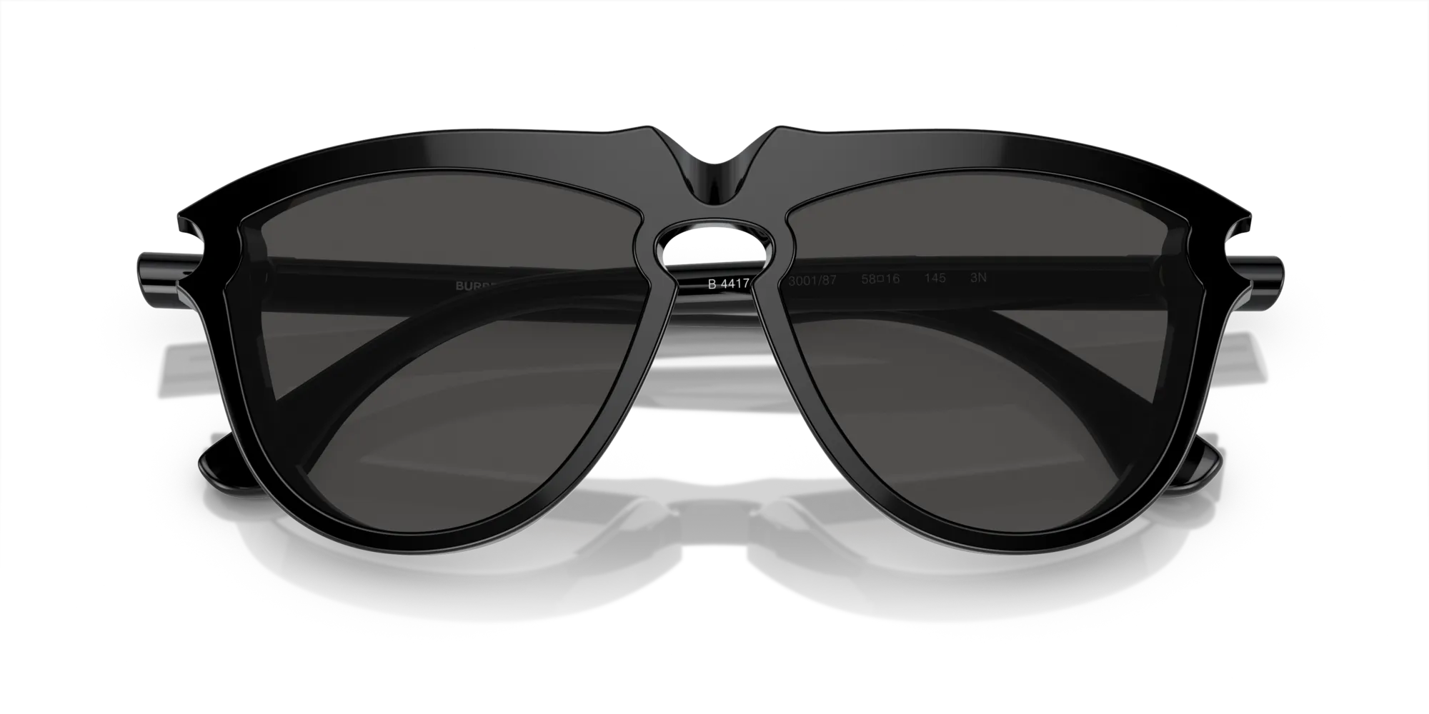 Burberry BE4417U 300187 Occhiali da sole Acetato Nero Grigio Pilot Normale - immagine 2