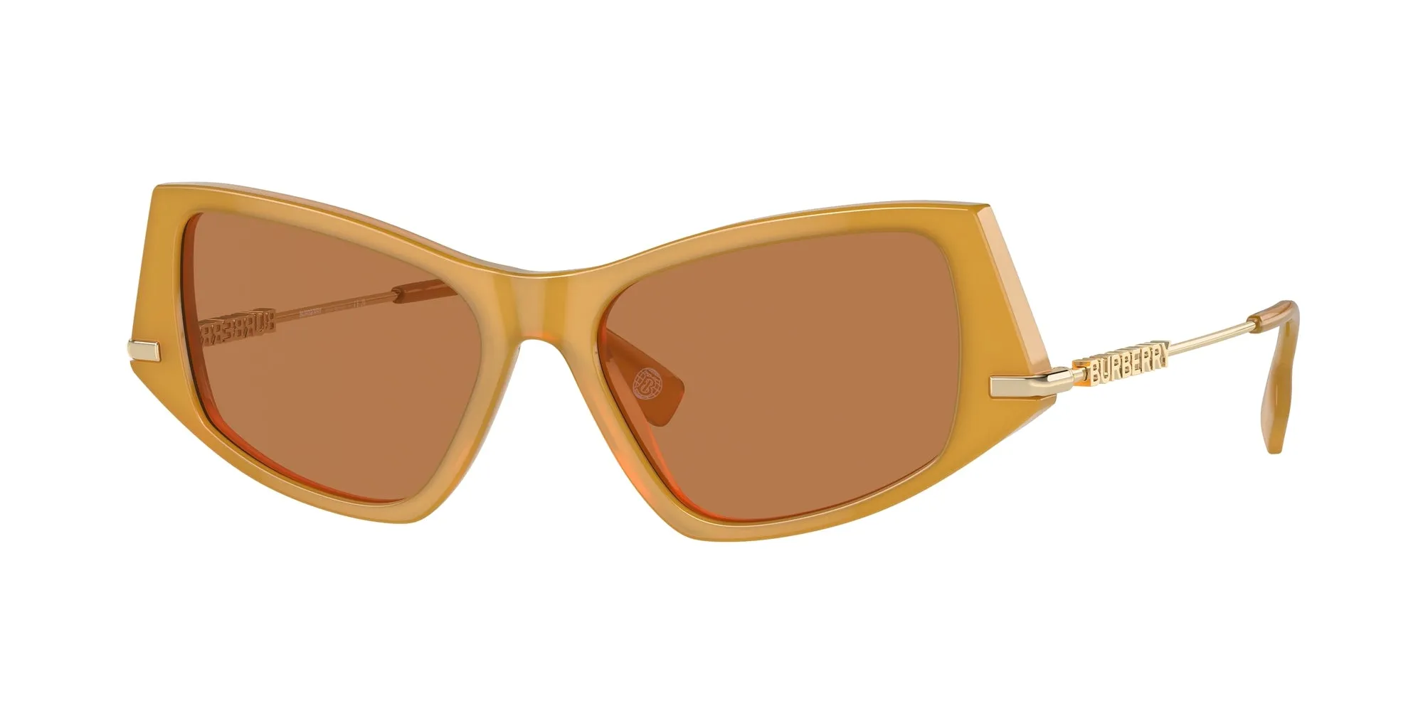 Burberry BE4408 409473 Occhiali da sole Acetato Giallo Marrone Geometrica Normale - immagine 1