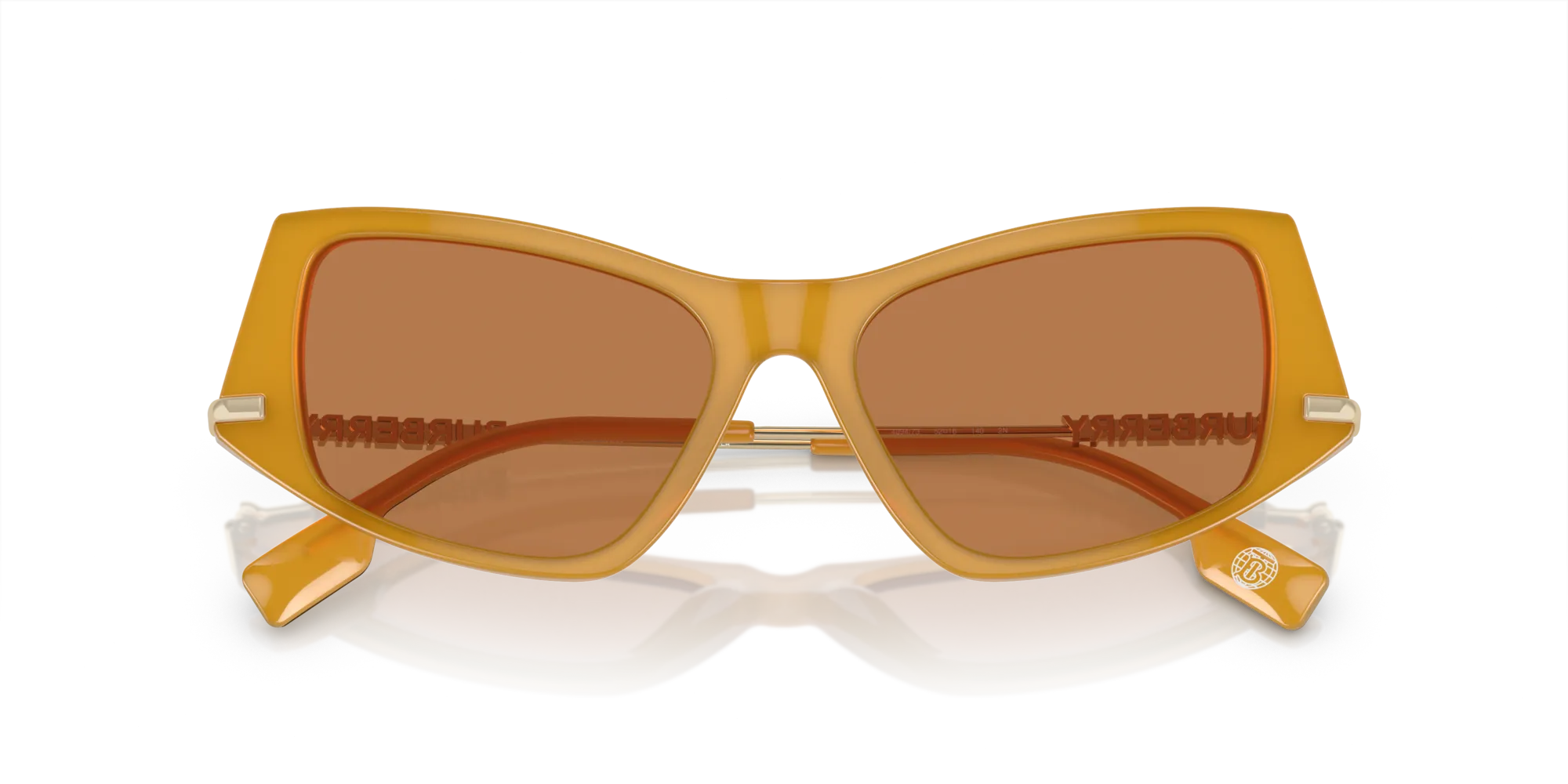 Burberry BE4408 409473 Occhiali da sole Acetato Giallo Marrone Geometrica Normale - immagine 2