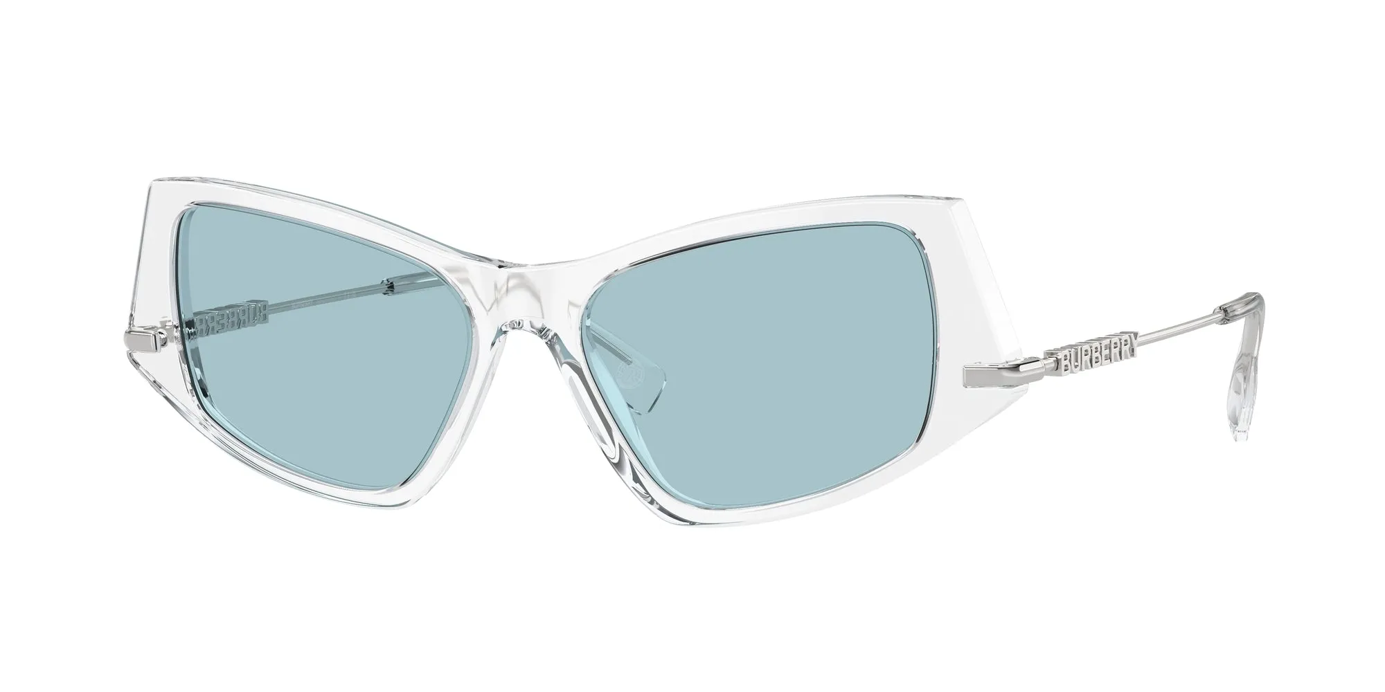 Burberry BE4408 302480 Occhiali da sole Acetato Trasparente Blu Geometrica Normale - immagine 1