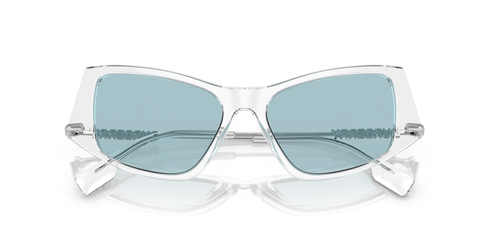 Burberry BE4408 302480 Occhiali da sole Acetato Trasparente Blu Geometrica Normale - immagine 2