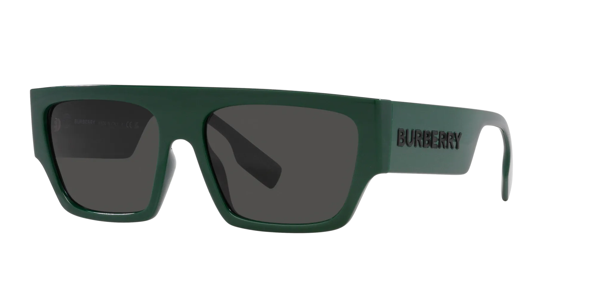 Burberry BE4397U MICAH 407187 Occhiali da sole Iniettato Verde Grigio Squadrata Normale - immagine 3