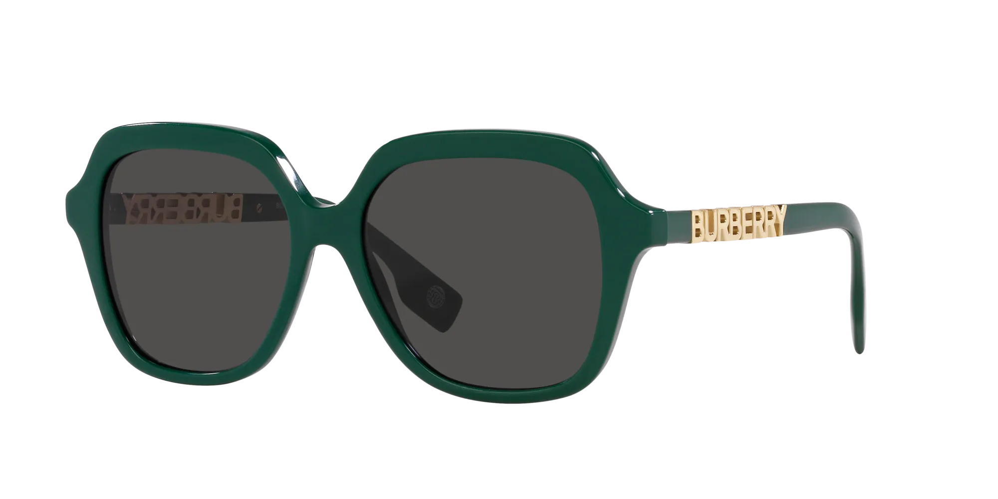 Burberry BE4389 JONI 405987 Occhiali da sole Acetato Verde Grigio Squadrata Normale - immagine 3